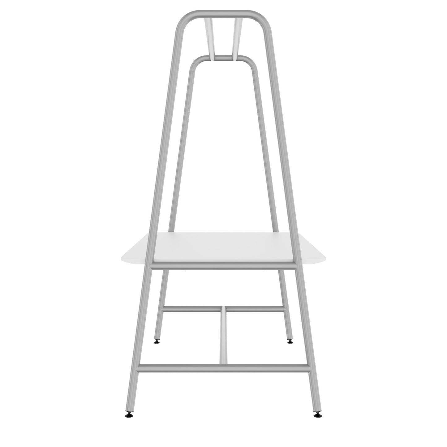 ROUND Multipurpose Tisch | 1600 - 1800 x 740 - 1050 mm, HPL Weiß