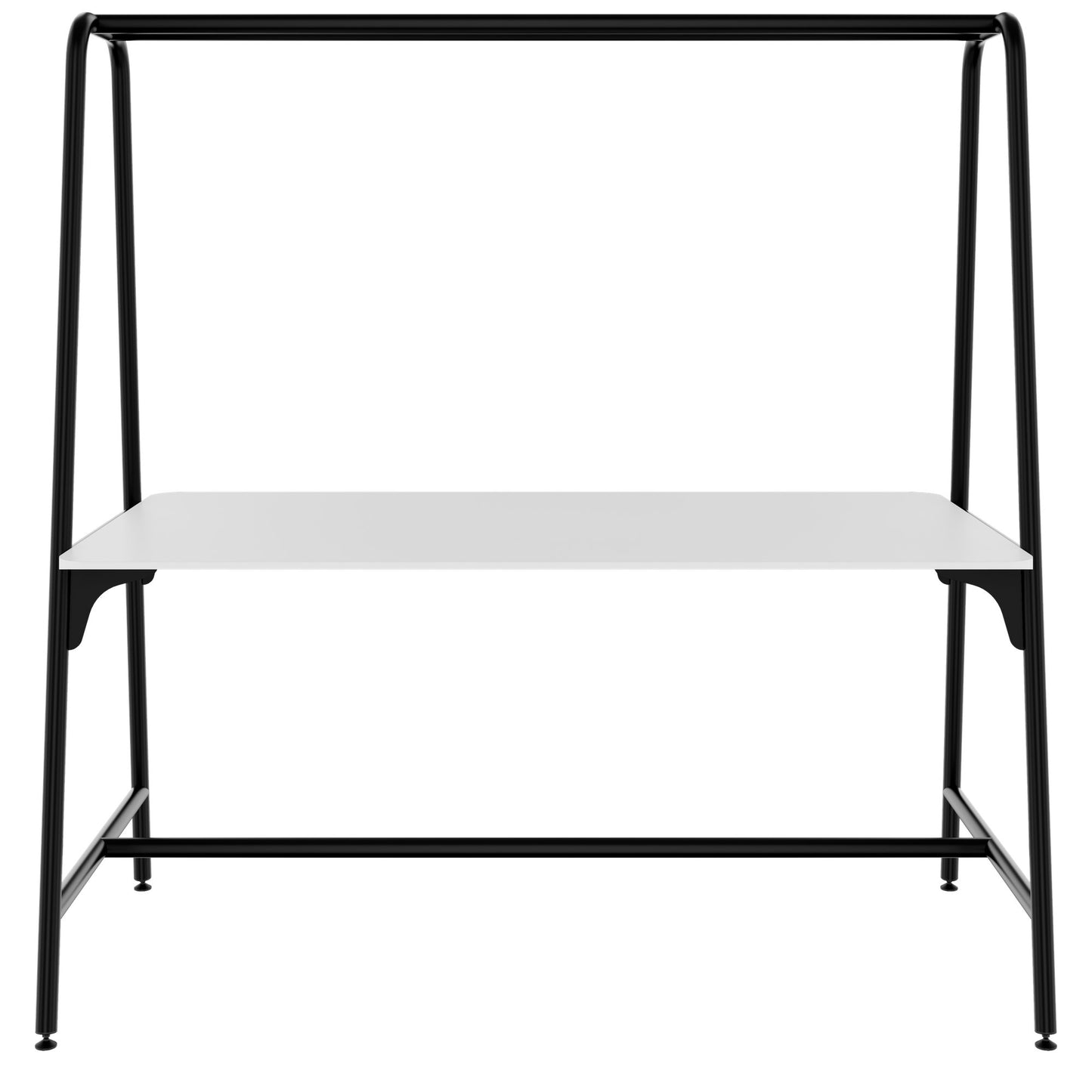 ROUND Multipurpose Tisch | 1600 - 1800 x 740 - 1050 mm, HPL Weiß