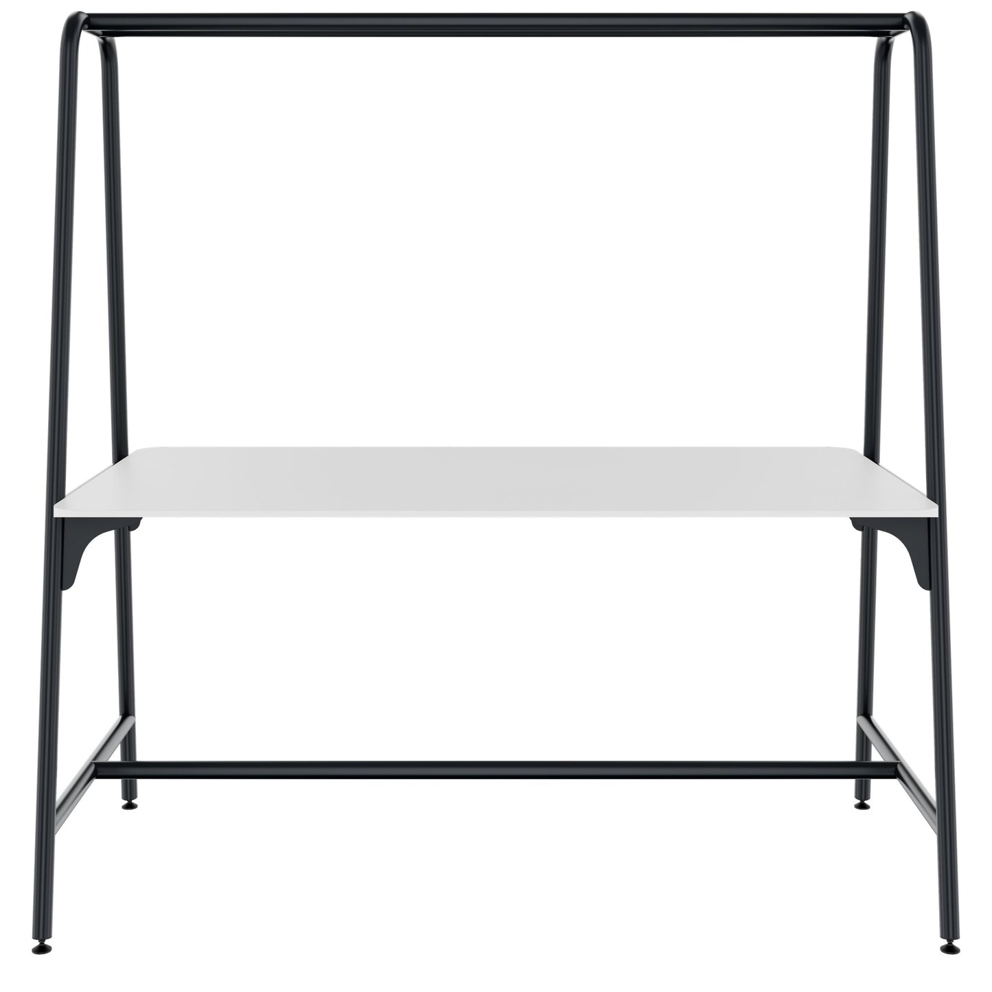 ROUND Multipurpose Tisch | 1600 - 1800 x 740 - 1050 mm, HPL Weiß