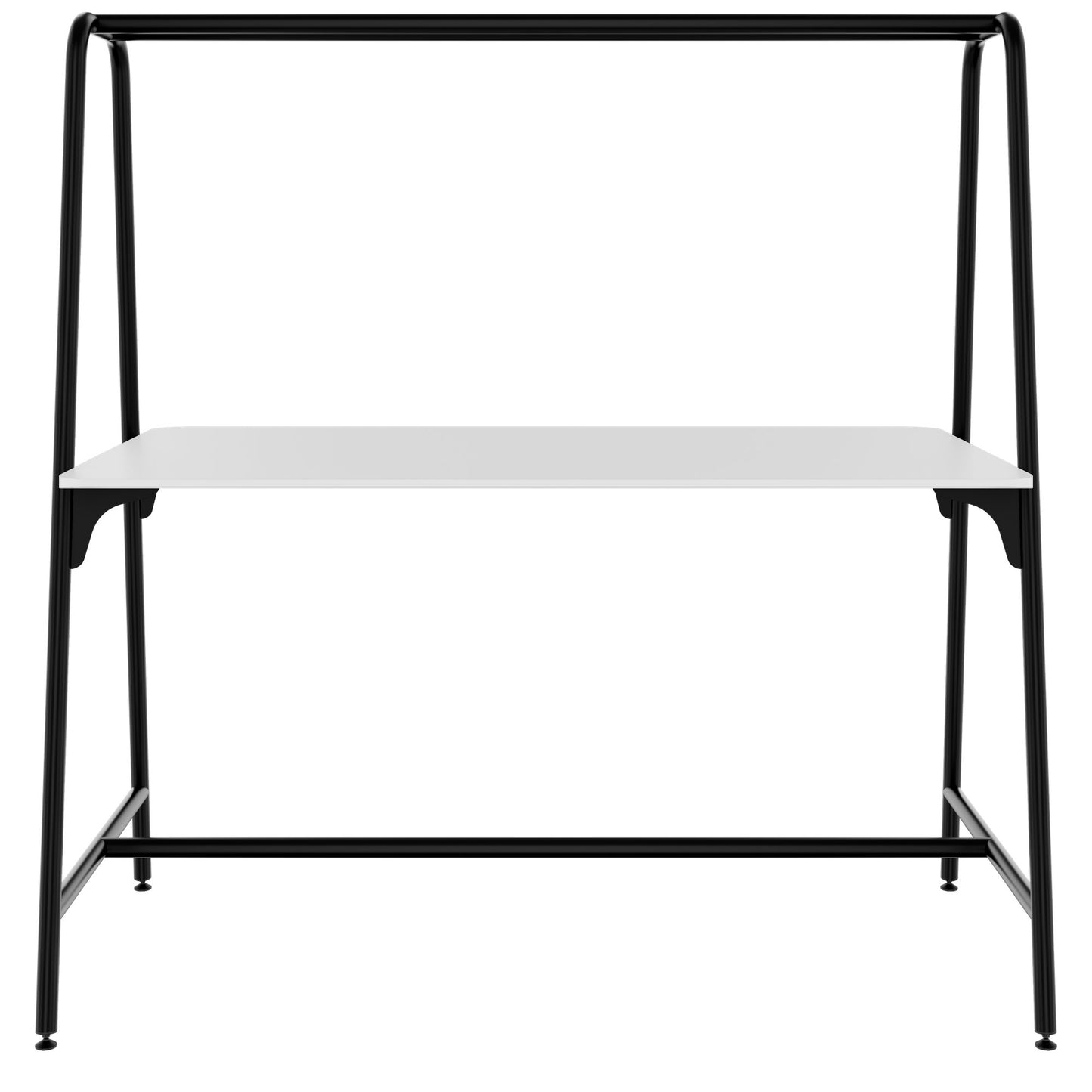 ROUND Multipurpose Tisch | 1600 - 1800 x 740 - 1050 mm, HPL Weiß