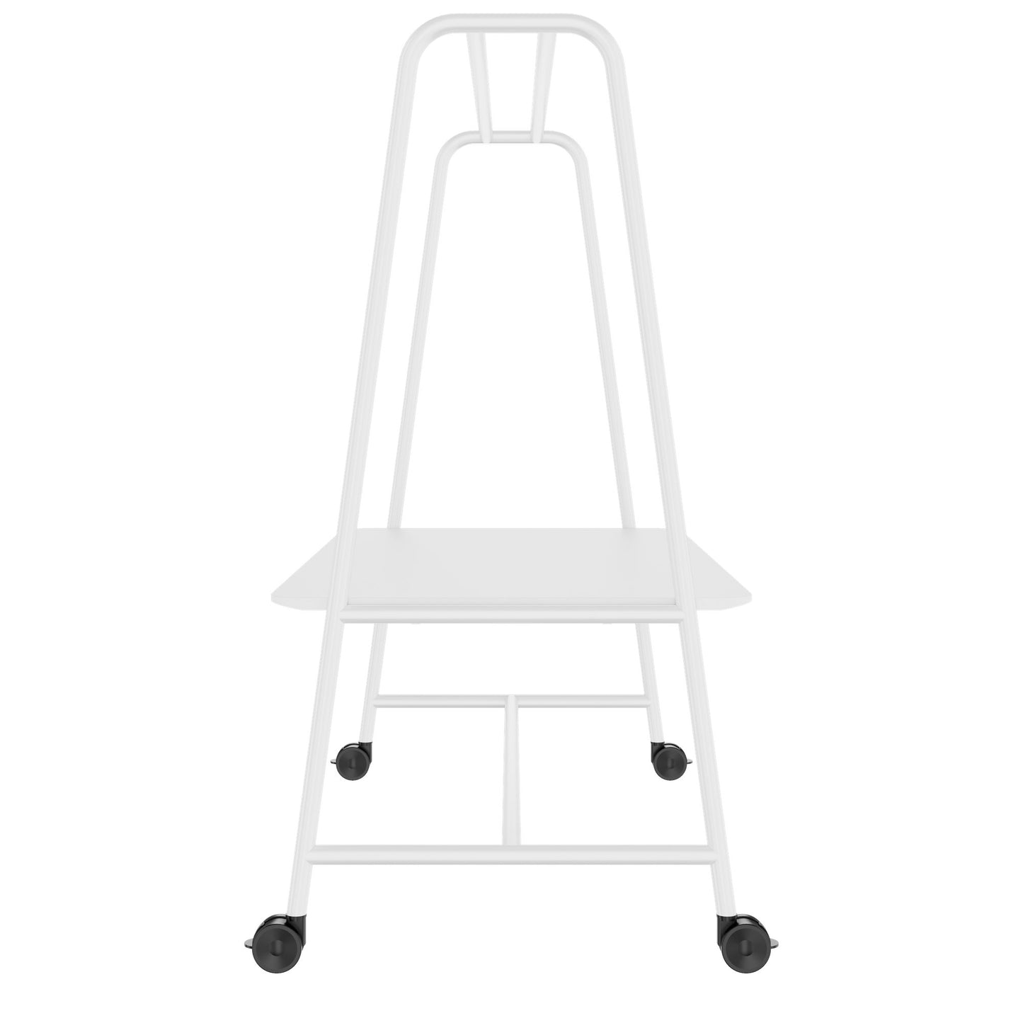 ROUND Multipurpose Tisch | 1600 - 1800 x 740 - 1050 mm, HPL Weiß