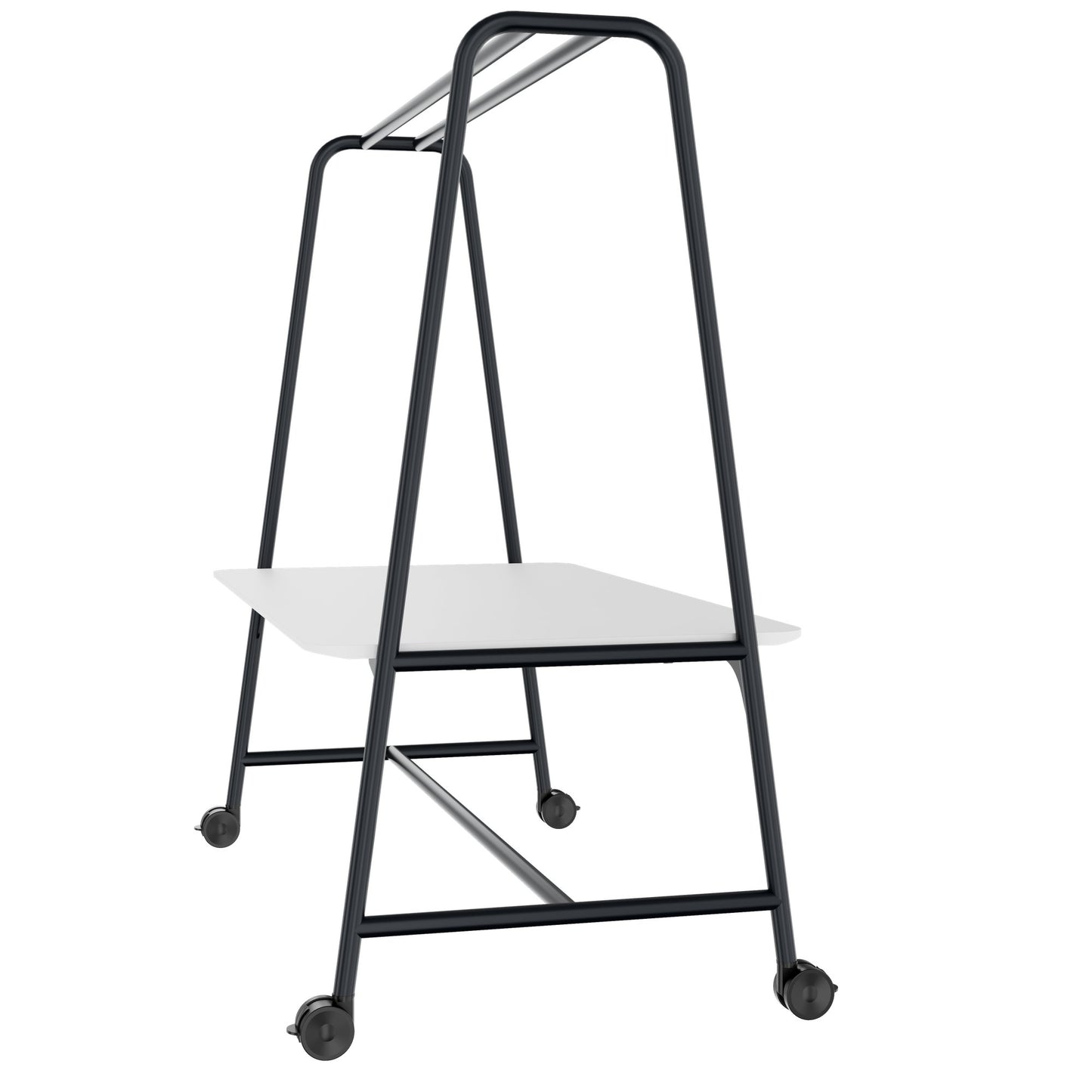 ROUND Multipurpose Tisch | 1600 - 1800 x 740 - 1050 mm, HPL Weiß