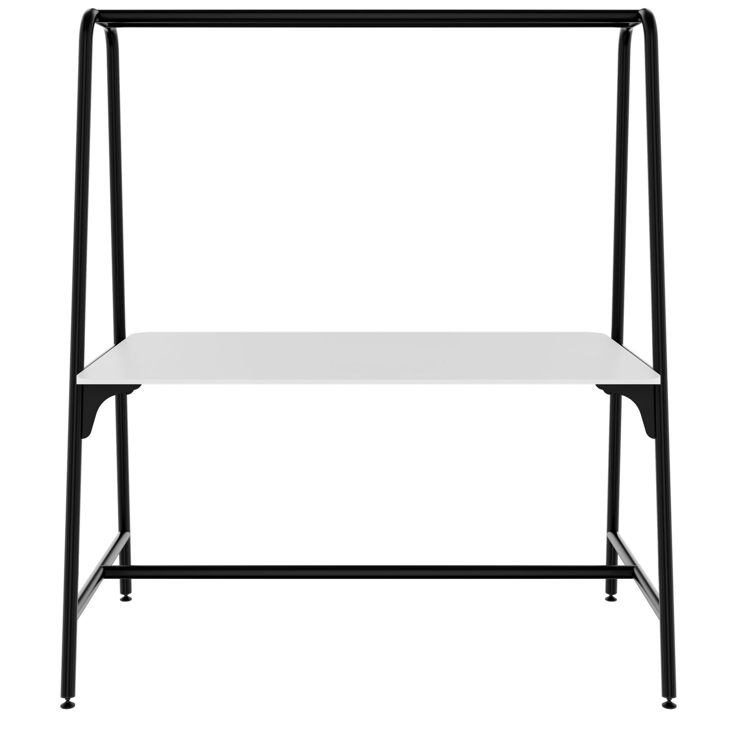 ROUND Multipurpose Tisch | 1600 - 1800 x 740 - 1050 mm, HPL Weiß