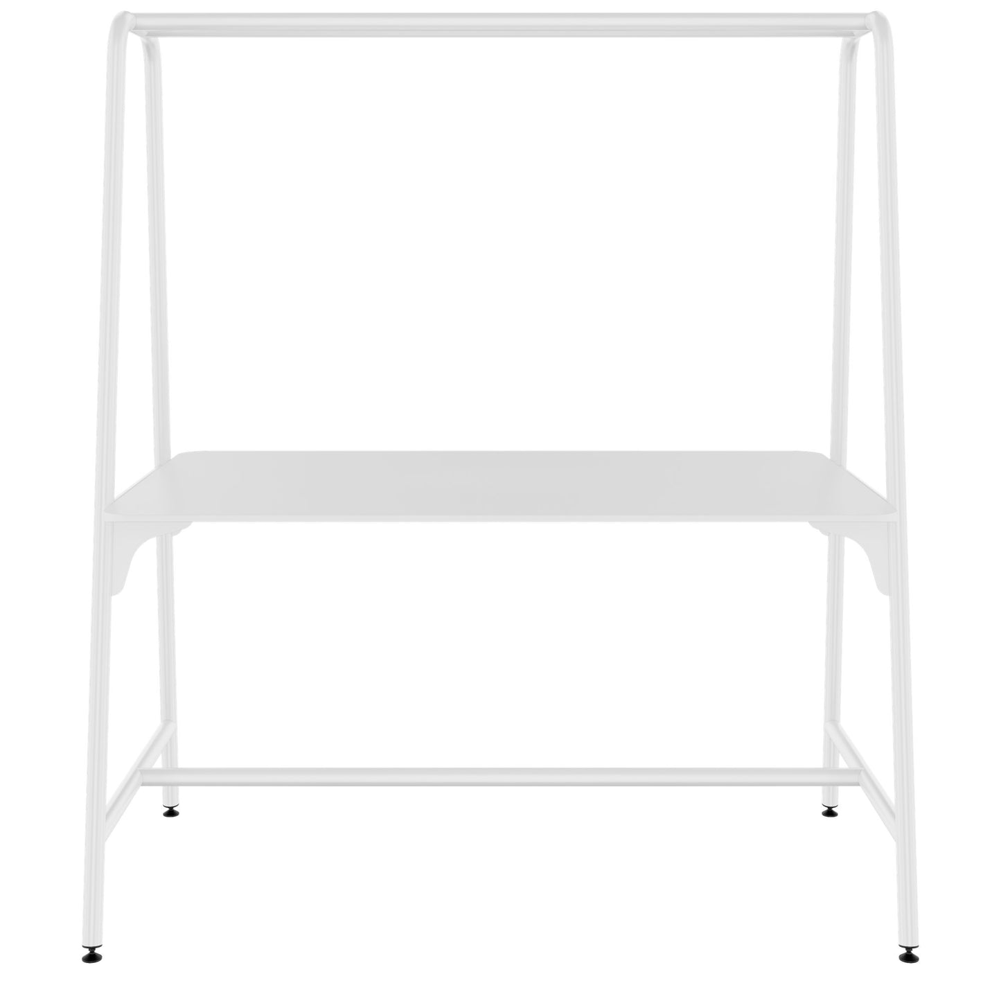 ROUND Multipurpose Tisch | 1600 - 1800 x 740 - 1050 mm, HPL Weiß