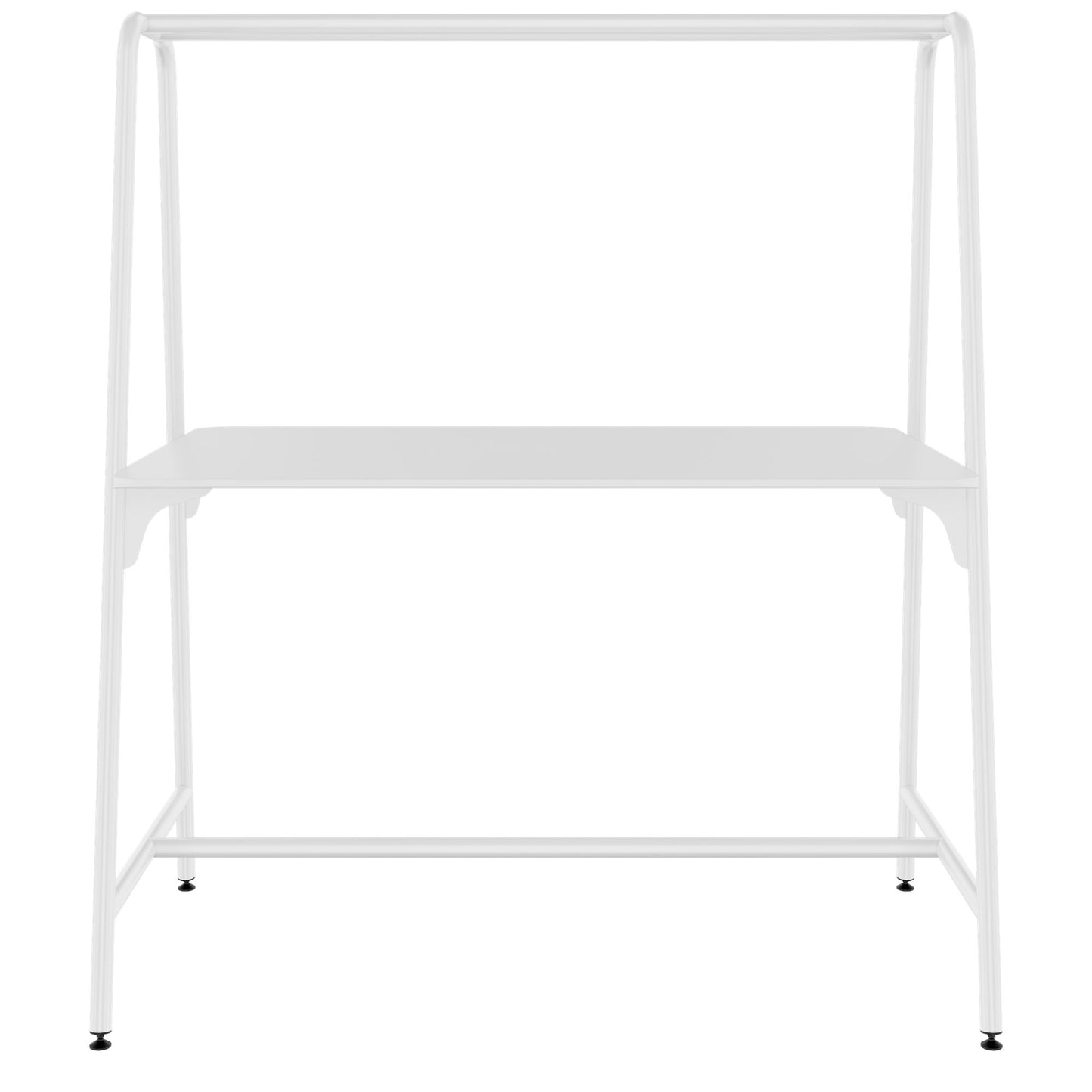 ROUND Multipurpose Tisch | 1600 - 1800 x 740 - 1050 mm, HPL Weiß
