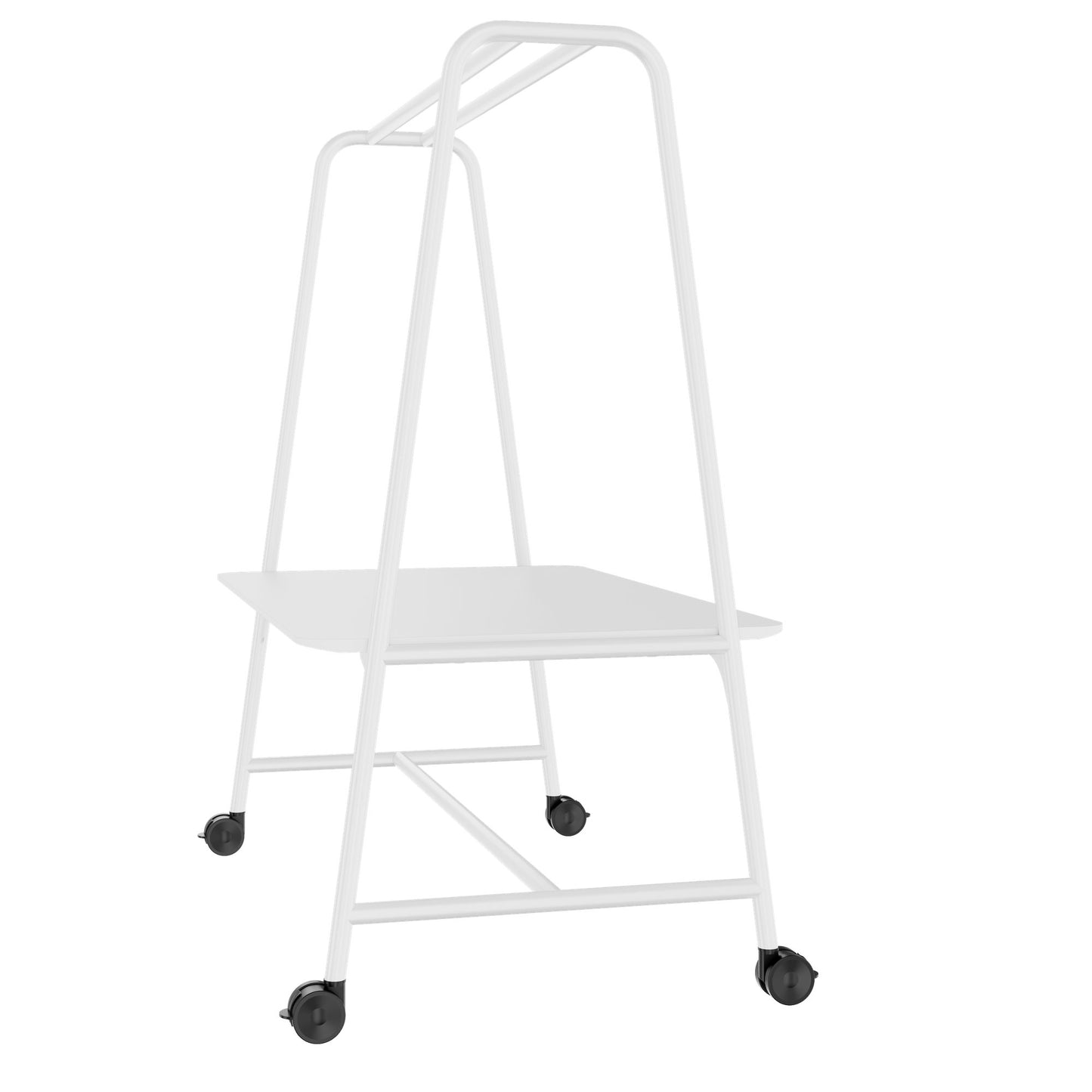 ROUND Multipurpose Tisch | 1600 - 1800 x 740 - 1050 mm, HPL Weiß