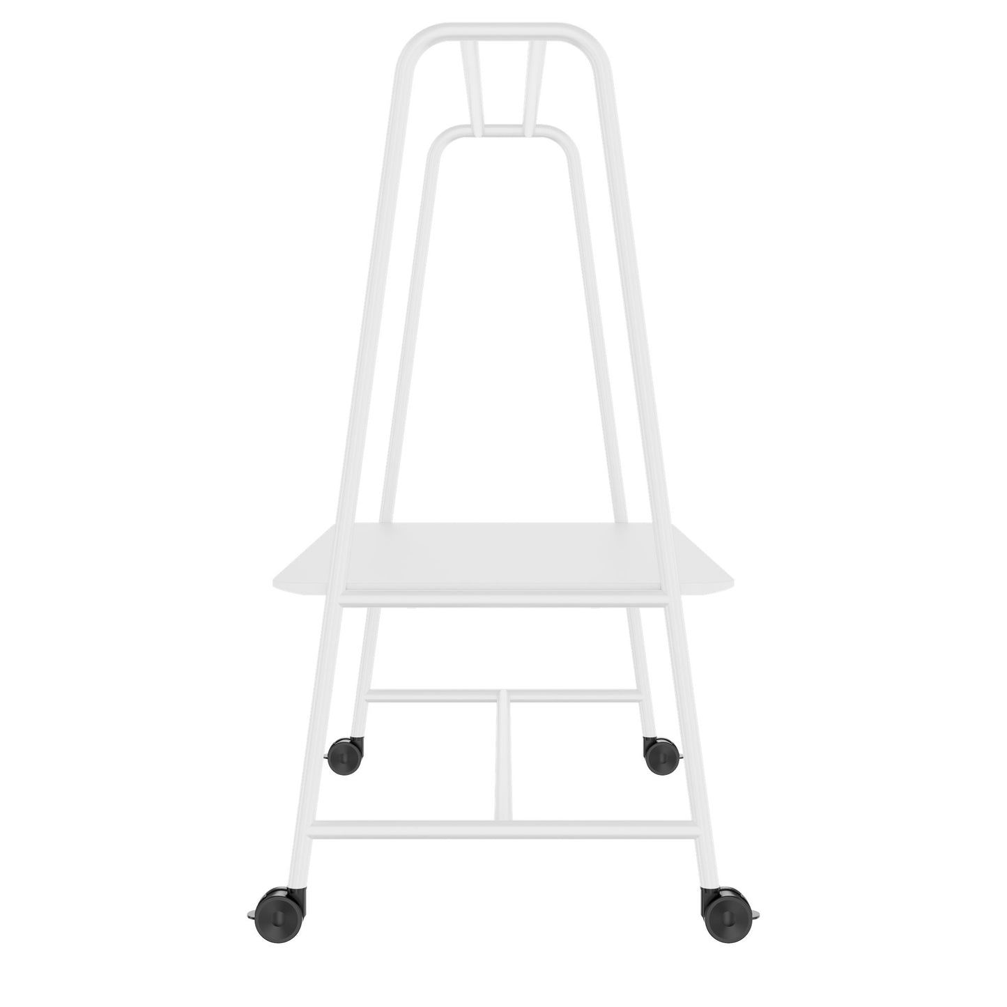 ROUND Multipurpose Tisch | 1600 - 1800 x 740 - 1050 mm, HPL Weiß