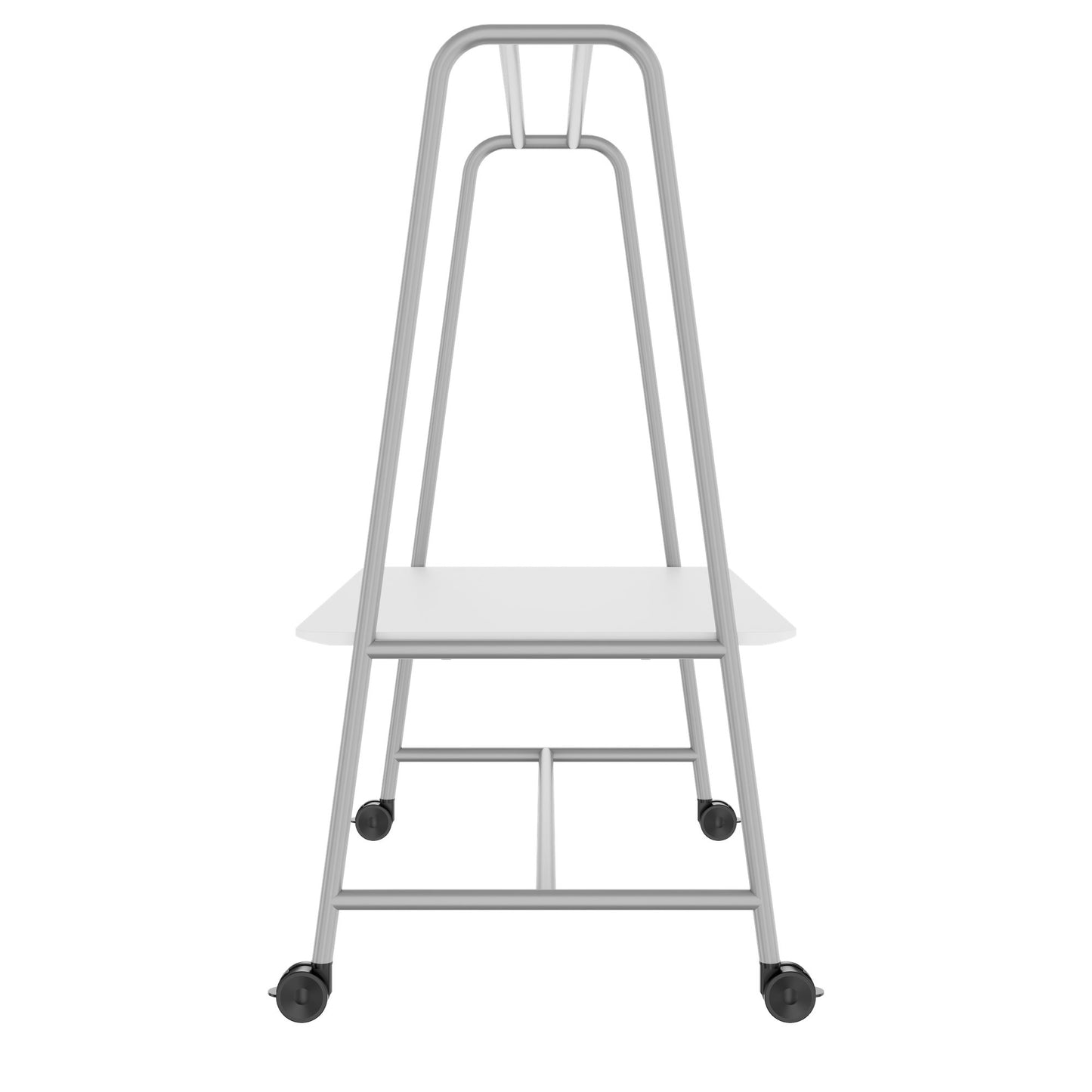 ROUND Multipurpose Tisch | 1600 - 1800 x 740 - 1050 mm, HPL Weiß