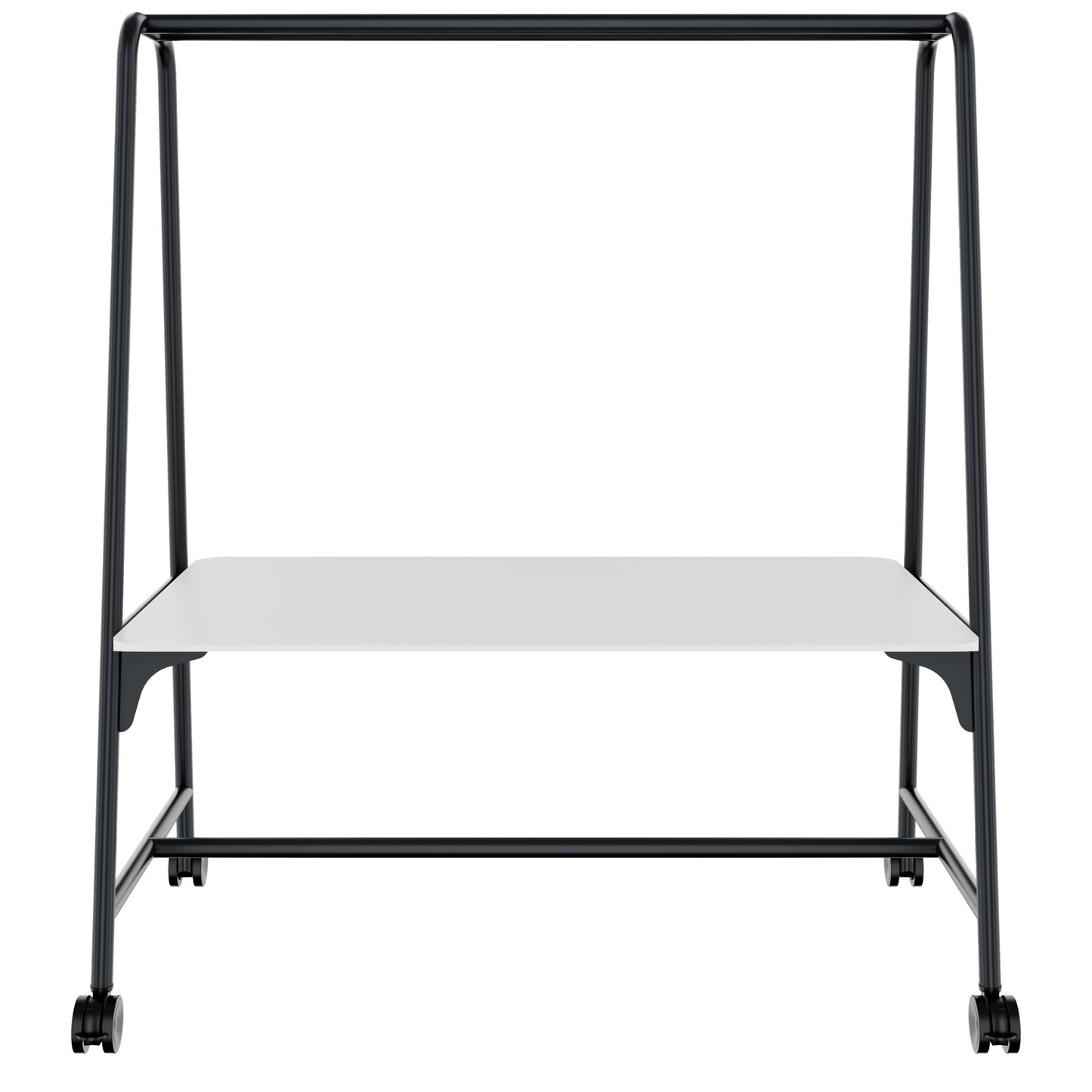 ROUND Multipurpose Tisch | 1600 - 1800 x 740 - 1050 mm, HPL Weiß