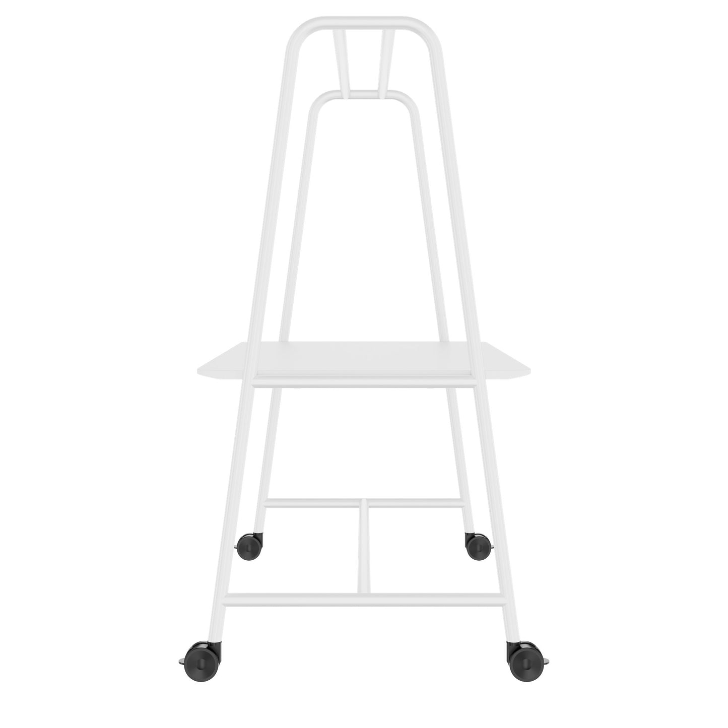 ROUND Multipurpose Tisch | 1600 - 1800 x 740 - 1050 mm, HPL Weiß