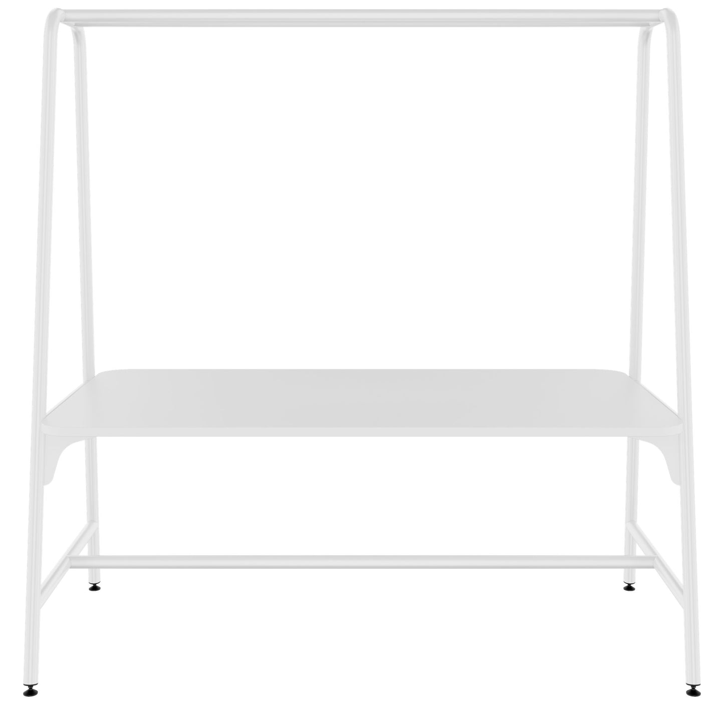 ROUND Multipurpose Tisch | 1600 - 1800 x 740 - 1050 mm, Weiß