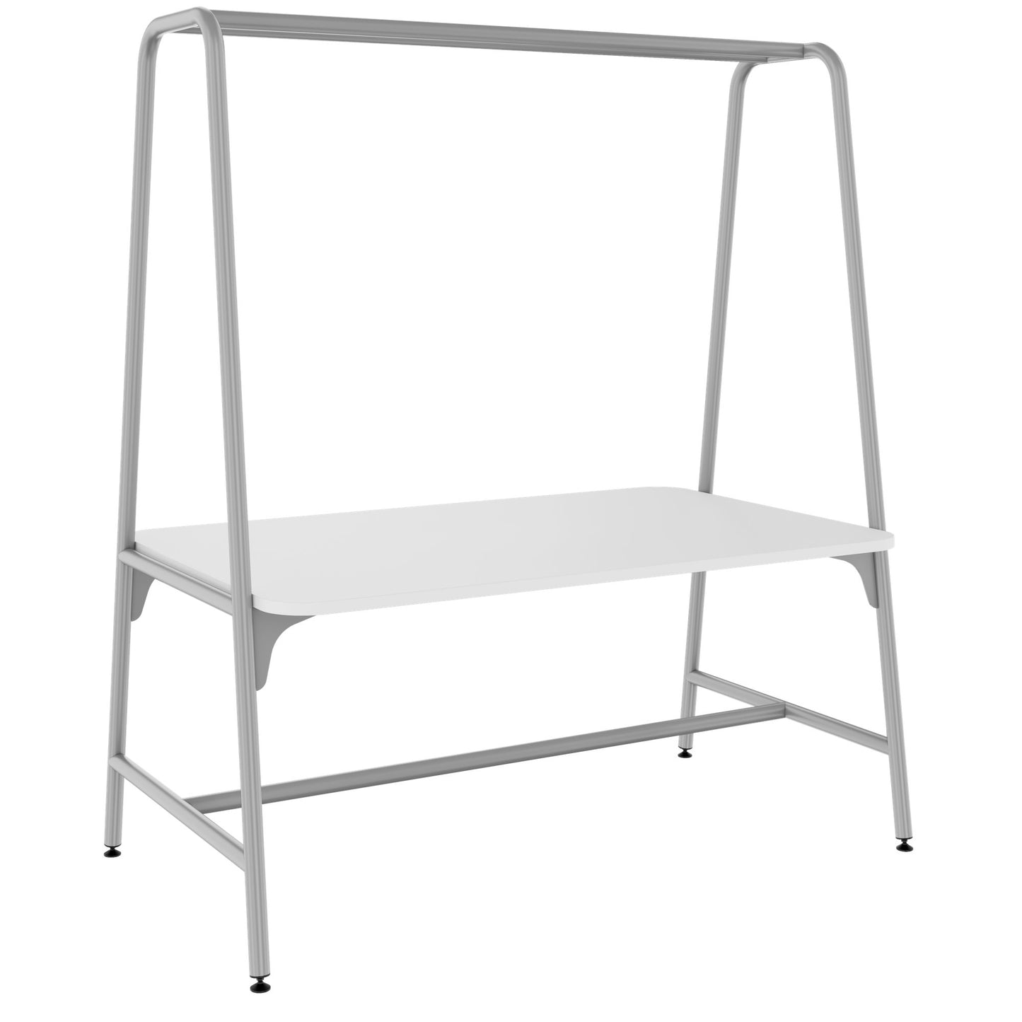 ROUND Multipurpose Tisch | 1600 - 1800 x 740 - 1050 mm, Weiß
