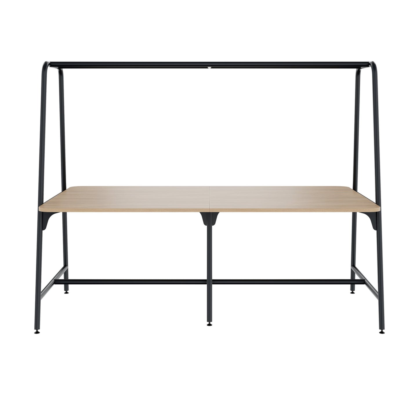 ROUND Multipurpose Tisch | 2400 - 2800 x 740 - 1050 mm, Bernsteineiche
