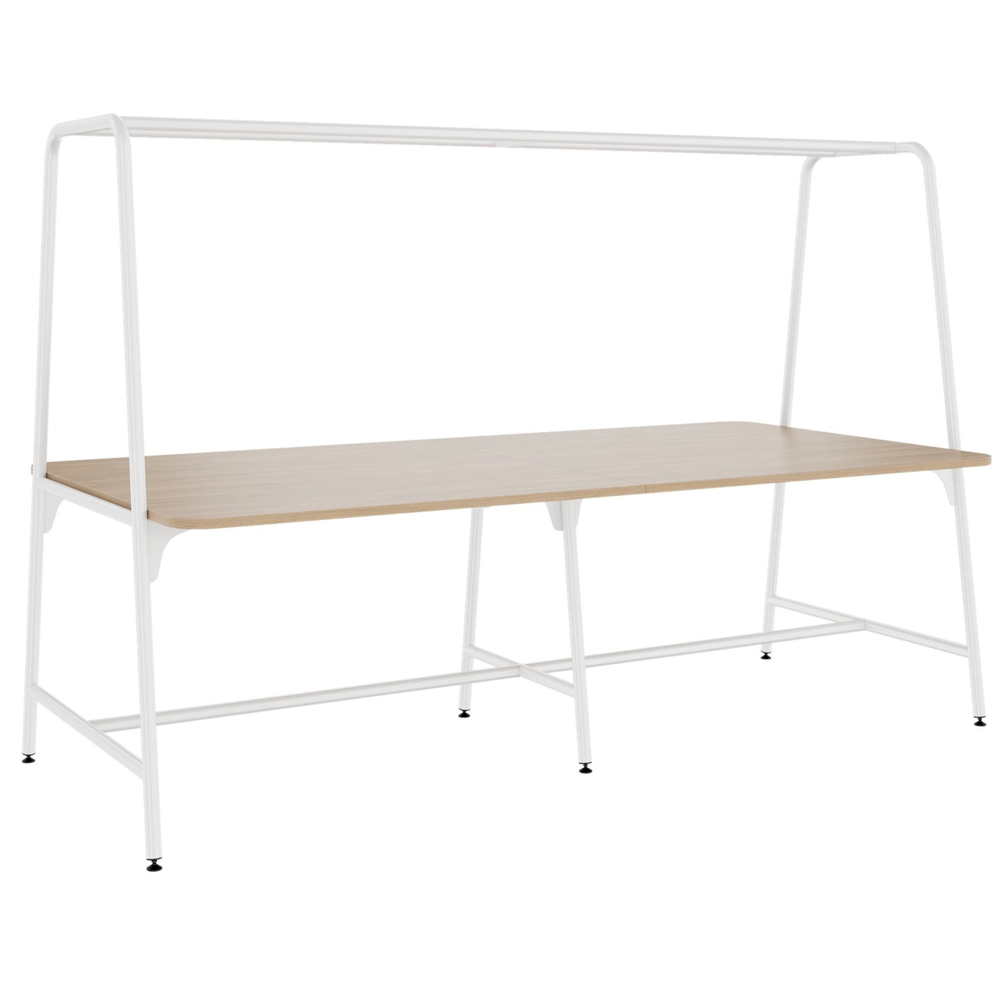 ROUND Multipurpose Tisch | 2400 - 2800 x 740 - 1050 mm, Bernsteineiche