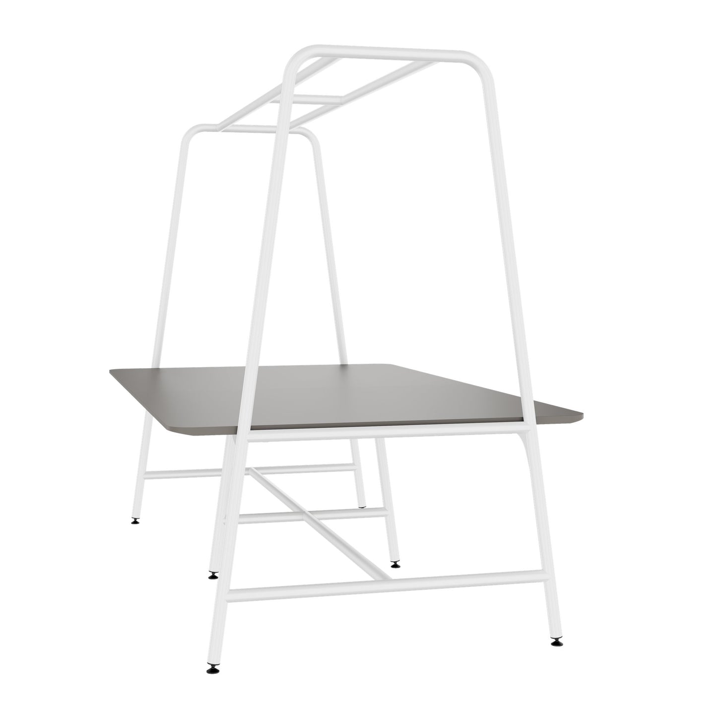 ROUND Multipurpose Tisch | 2400 - 2800  x 740 - 1050 mm, Fenix Grau