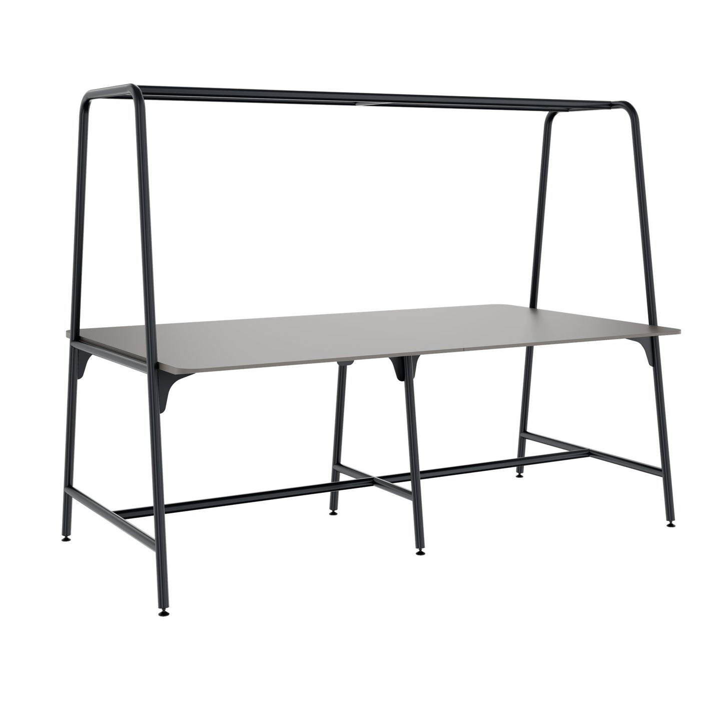 ROUND Multipurpose Tisch | 2400 - 2800  x 740 - 1050 mm, Fenix Grau