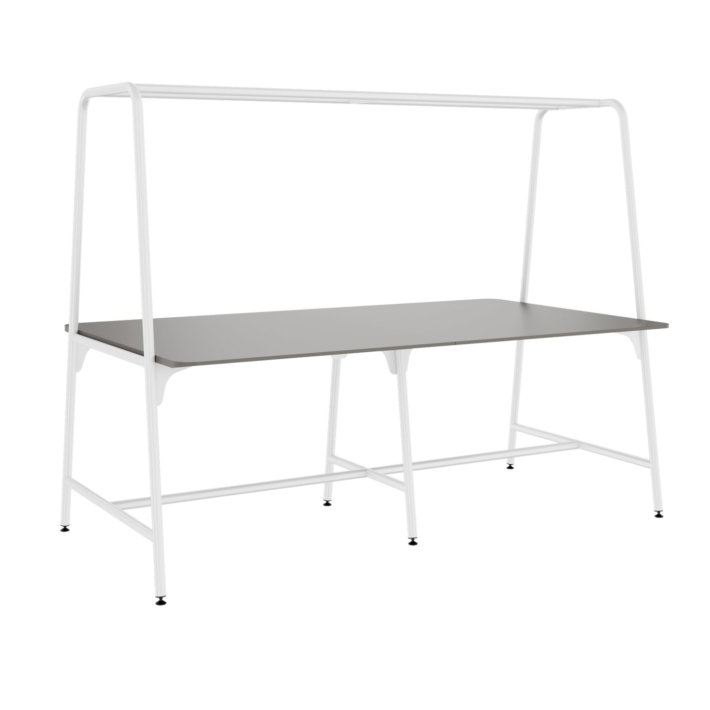 ROUND Multipurpose Tisch | 2400 - 2800  x 740 - 1050 mm, Fenix Grau