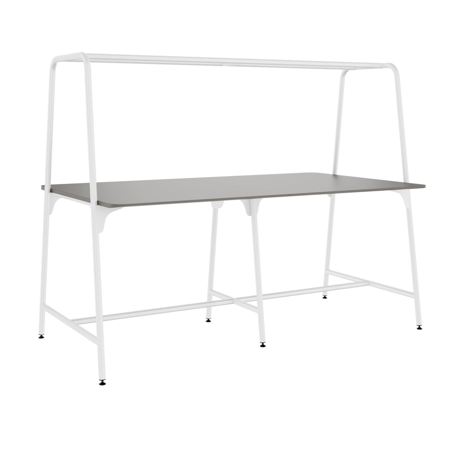ROUND Multipurpose Tisch | 2400 - 2800  x 740 - 1050 mm, Fenix Grau