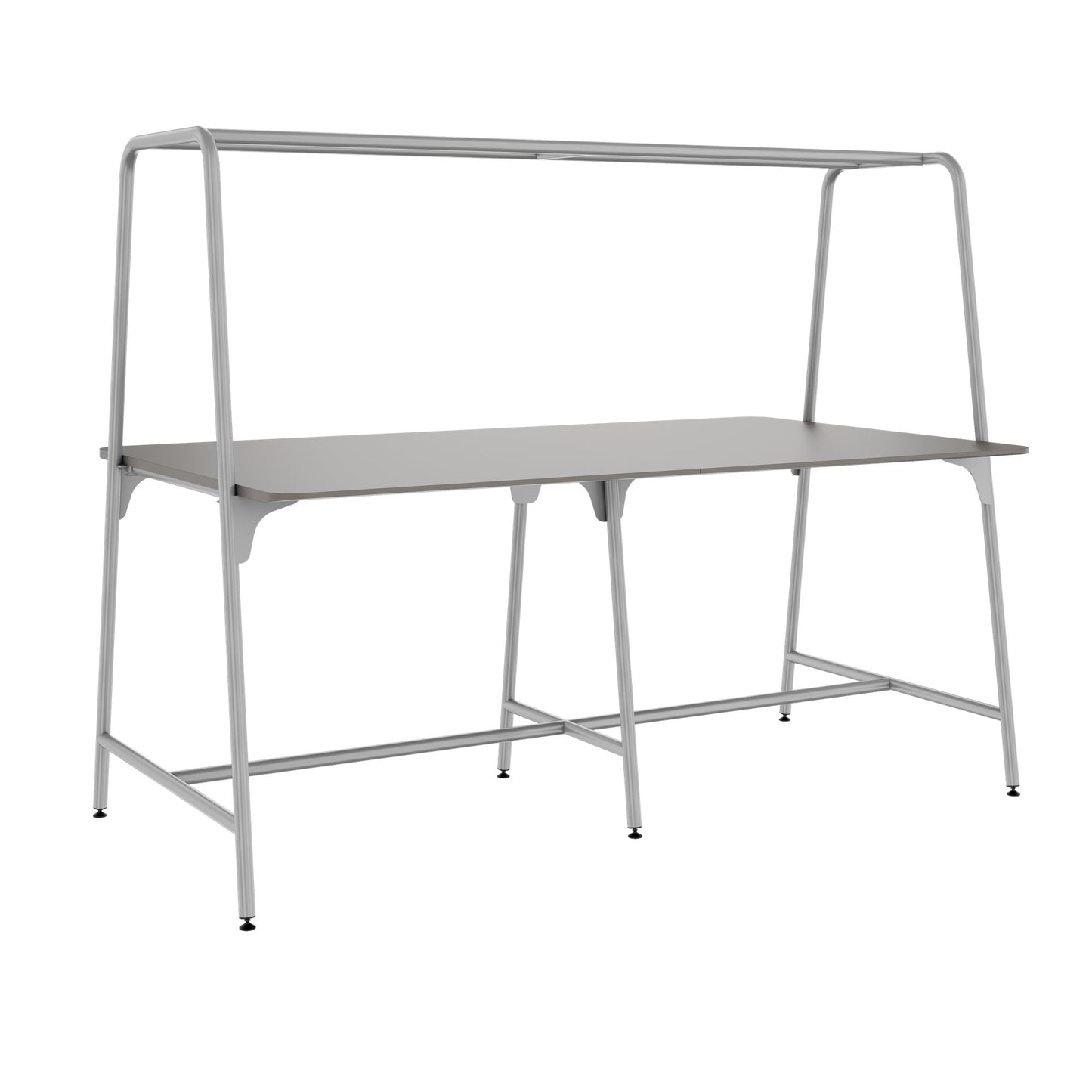 ROUND Multipurpose Tisch | 2400 - 2800  x 740 - 1050 mm, Fenix Grau