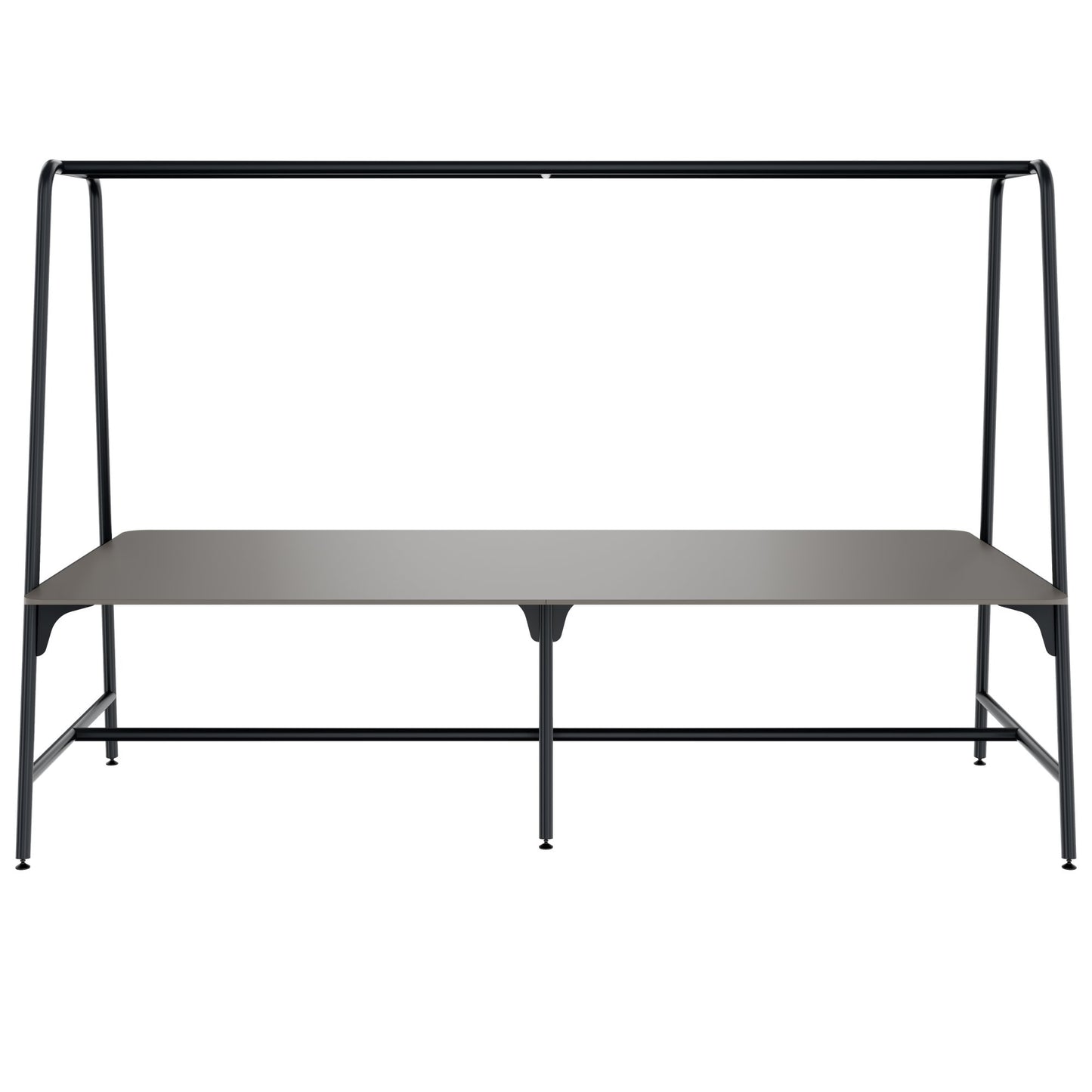 ROUND Multipurpose Tisch | 2400 - 2800  x 740 - 1050 mm, Fenix Grau
