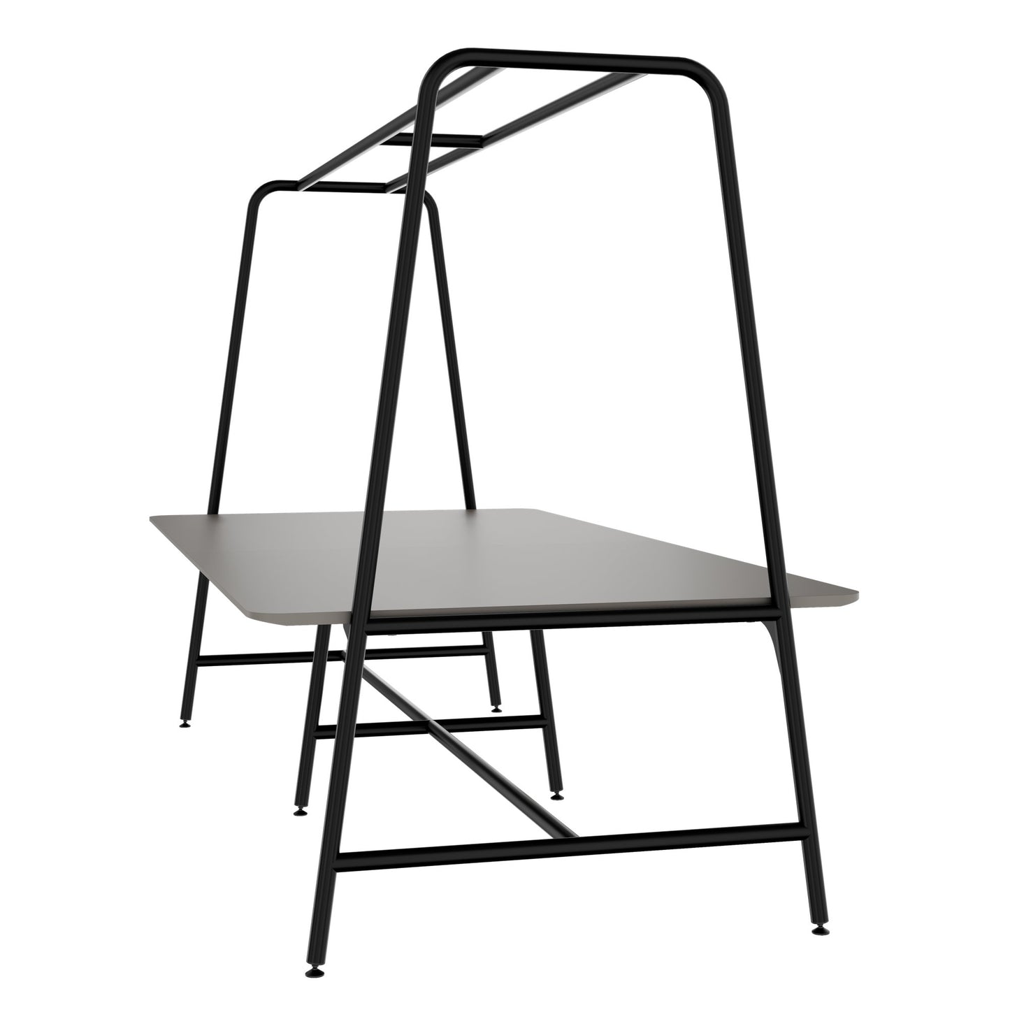 ROUND Multipurpose Tisch | 2400 - 2800  x 740 - 1050 mm, Fenix Grau