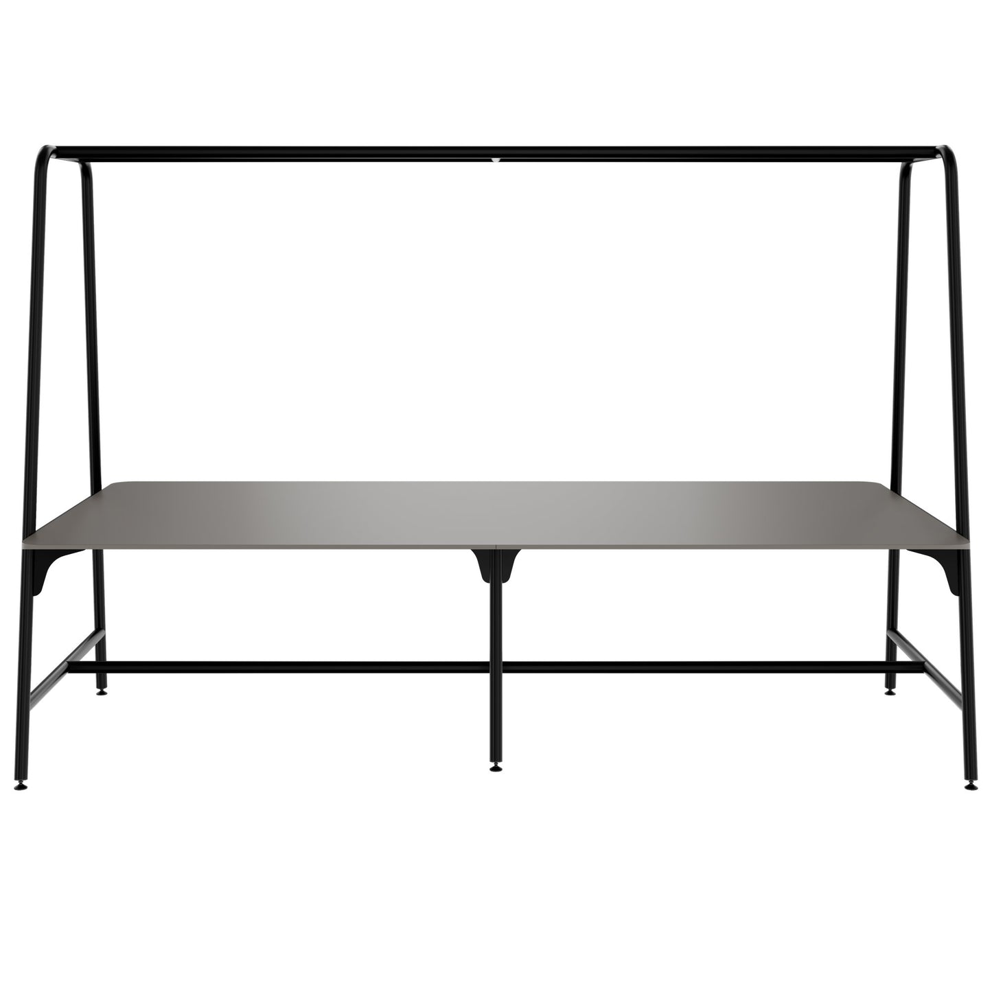 ROUND Multipurpose Tisch | 2400 - 2800  x 740 - 1050 mm, Fenix Grau