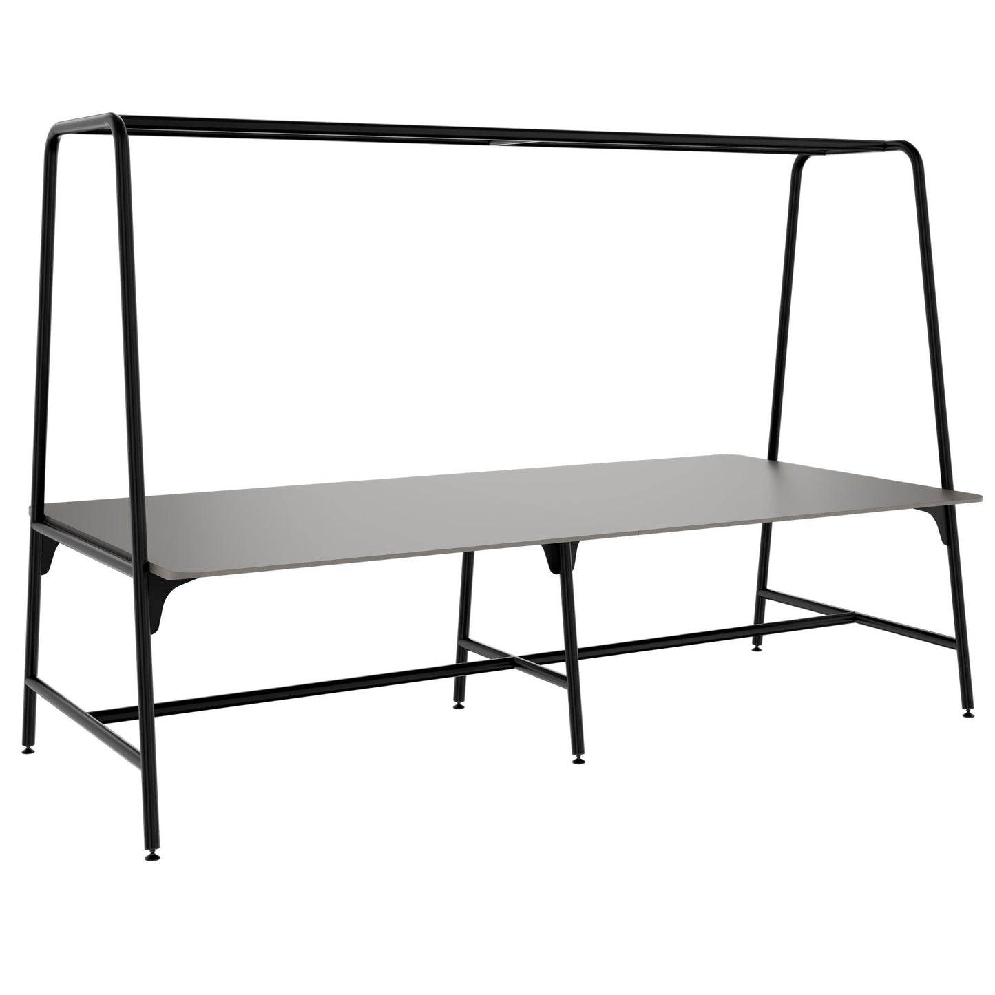 ROUND Multipurpose Tisch | 2400 - 2800  x 740 - 1050 mm, Fenix Grau