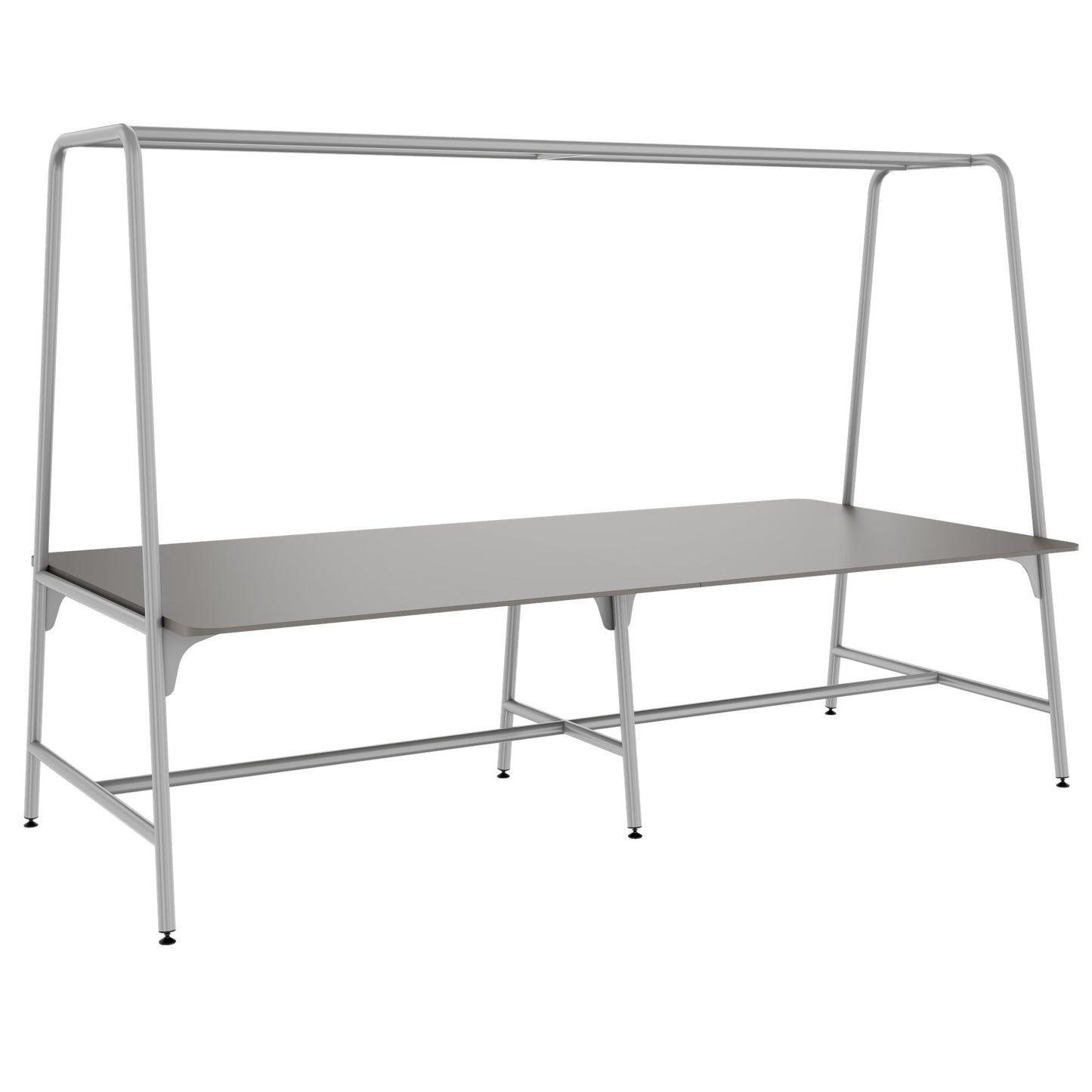 ROUND Multipurpose Tisch | 2400 - 2800  x 740 - 1050 mm, Fenix Grau