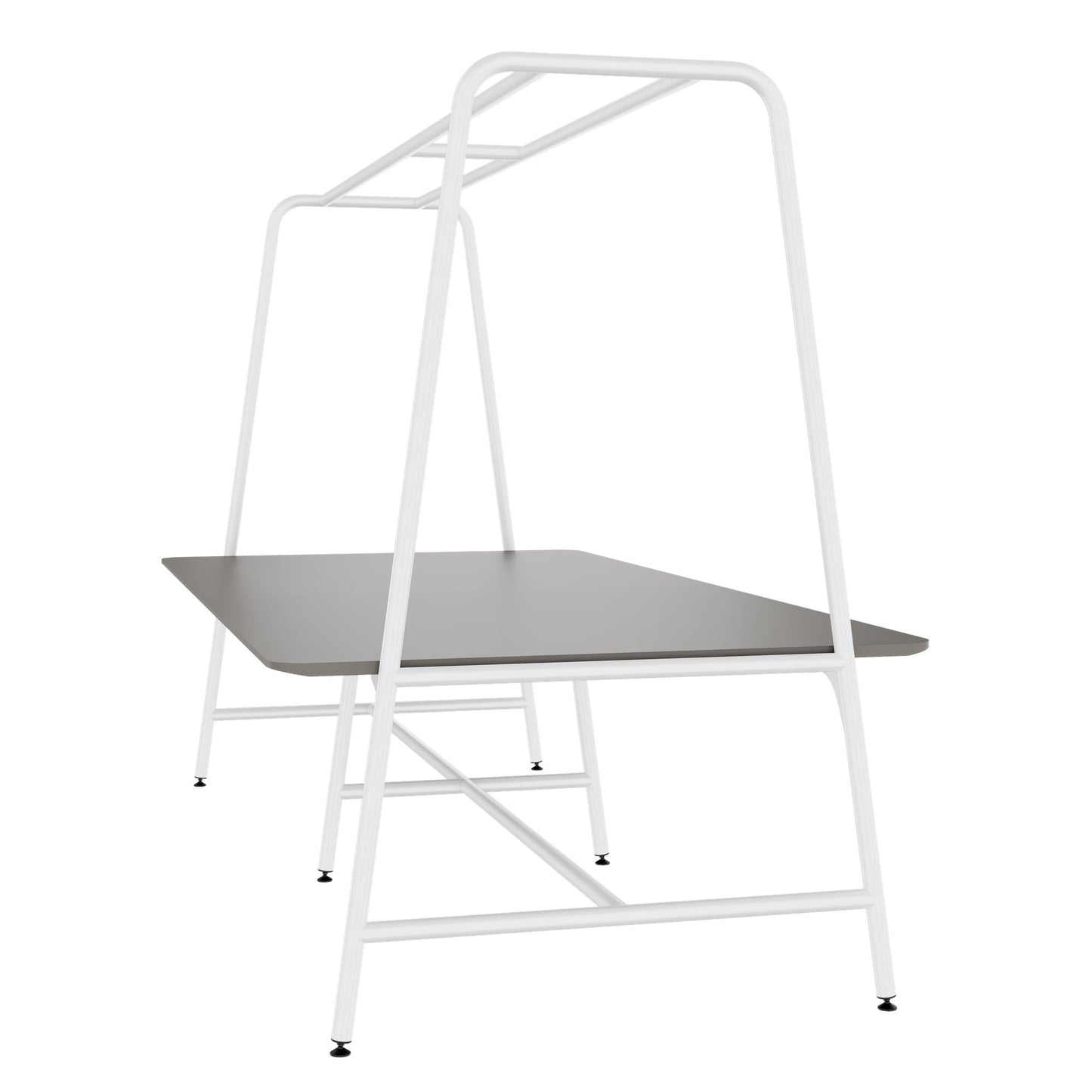 ROUND Multipurpose Tisch | 2400 - 2800  x 740 - 1050 mm, Fenix Grau