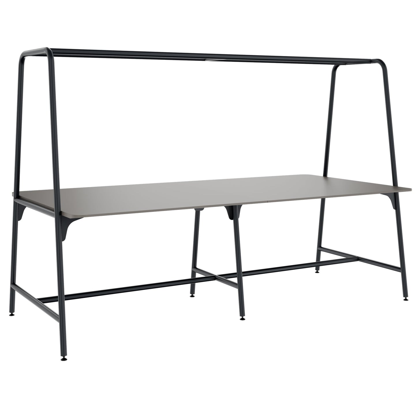 ROUND Multipurpose Tisch | 2400 - 2800  x 740 - 1050 mm, Fenix Grau