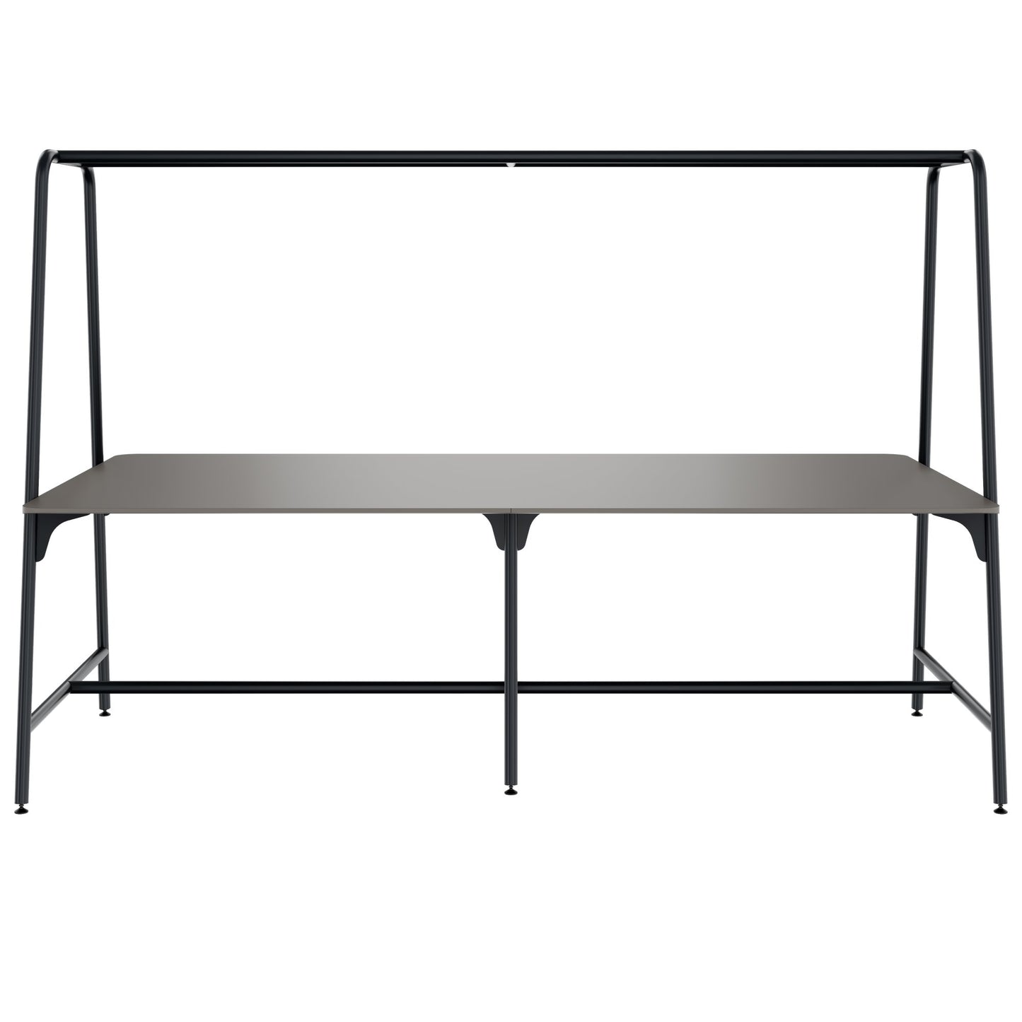 ROUND Multipurpose Tisch | 2400 - 2800  x 740 - 1050 mm, Fenix Grau