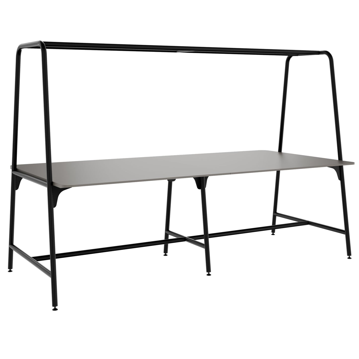 ROUND Multipurpose Tisch | 2400 - 2800  x 740 - 1050 mm, Fenix Grau