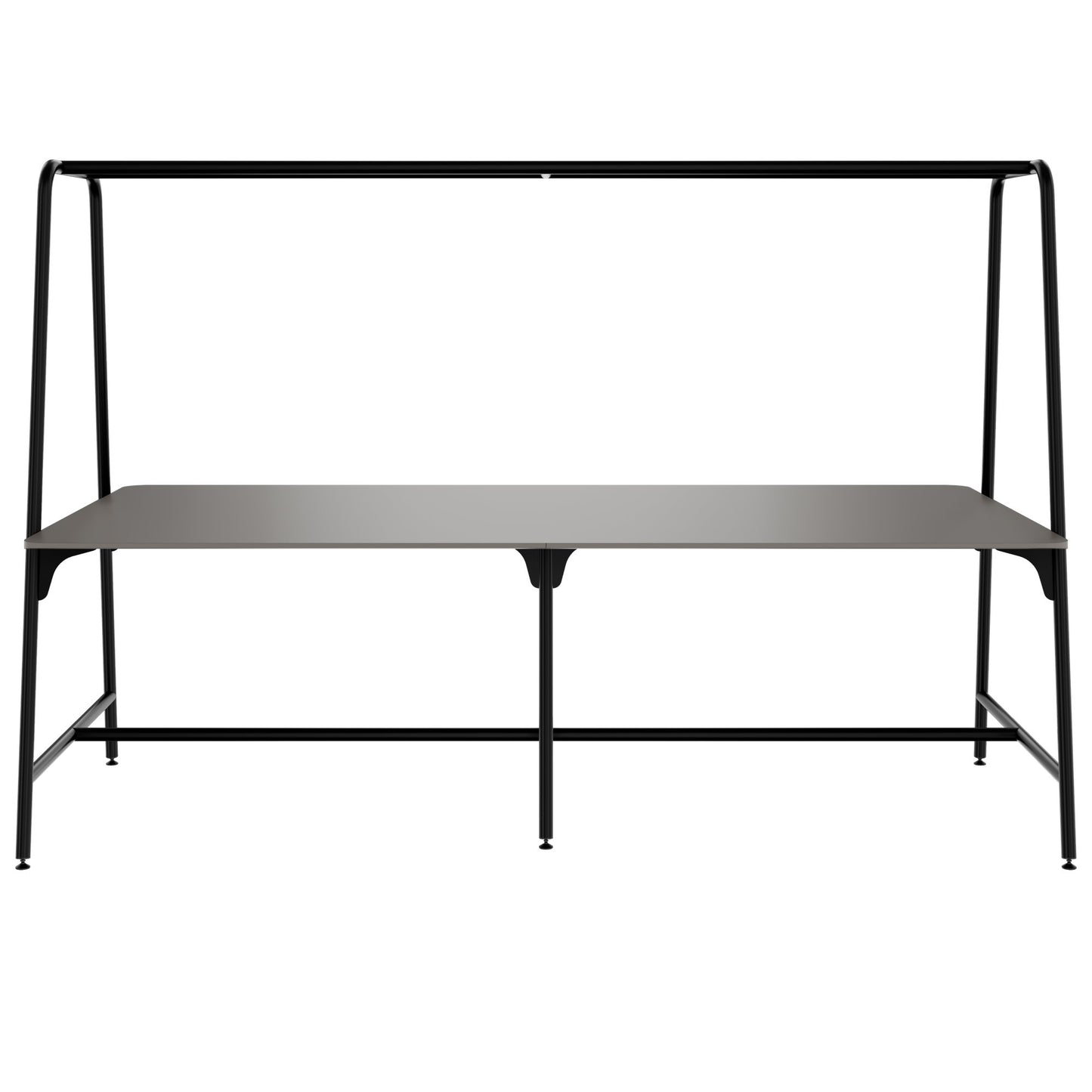 ROUND Multipurpose Tisch | 2400 - 2800  x 740 - 1050 mm, Fenix Grau