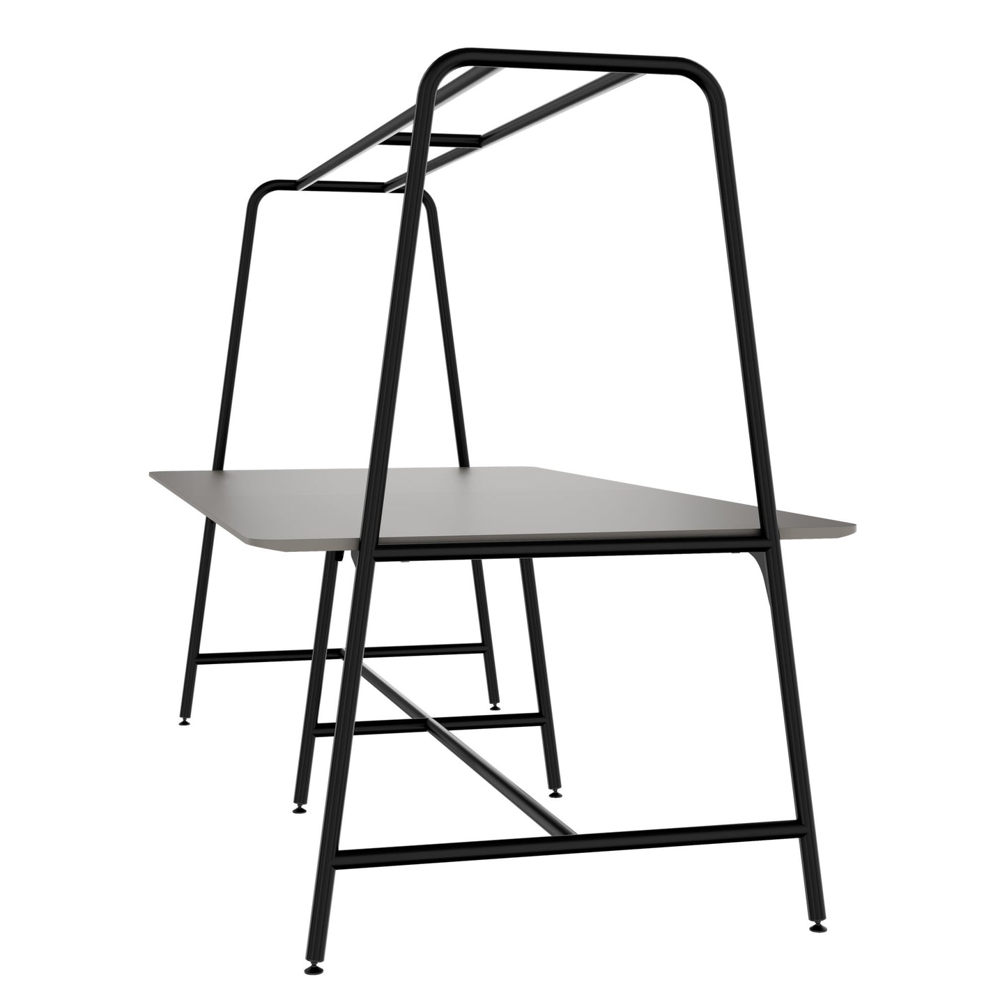 ROUND Multipurpose Tisch | 2400 - 2800  x 740 - 1050 mm, Fenix Grau