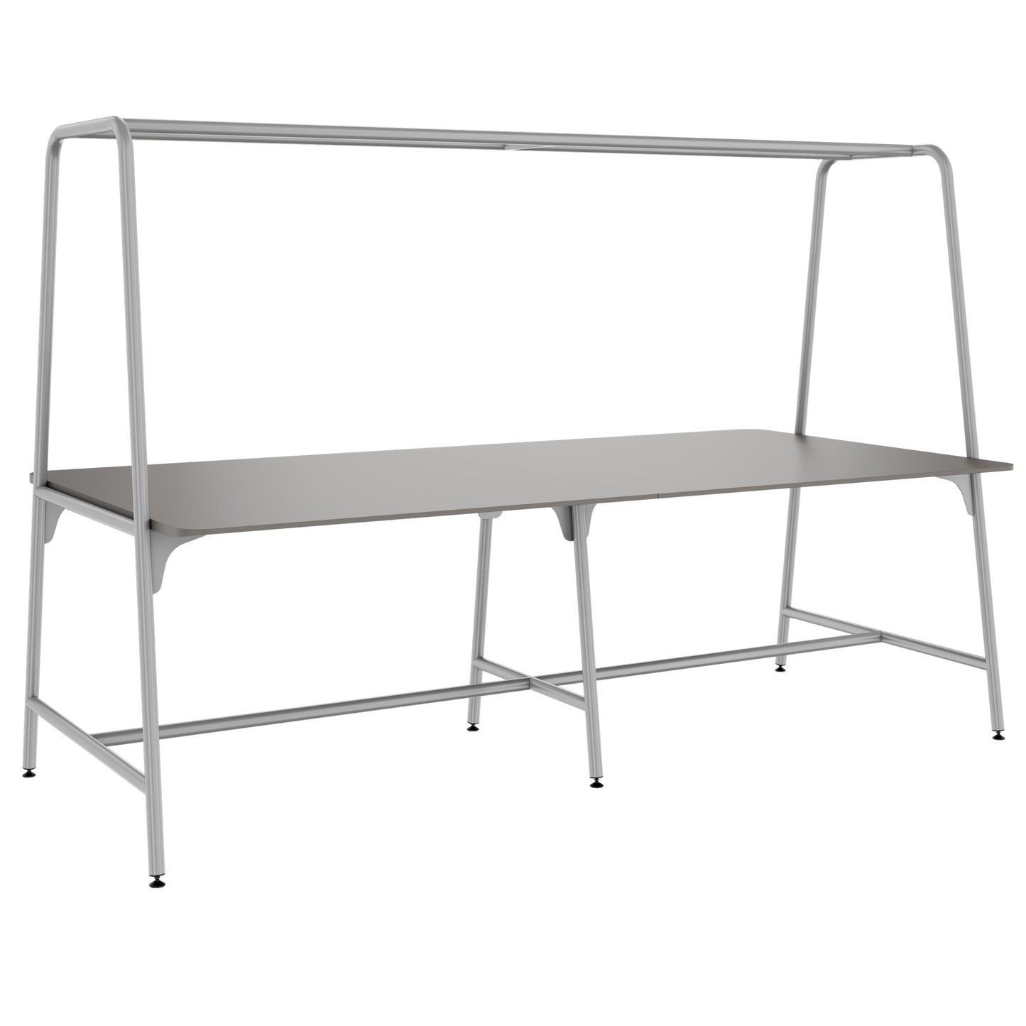 ROUND Multipurpose Tisch | 2400 - 2800  x 740 - 1050 mm, Fenix Grau