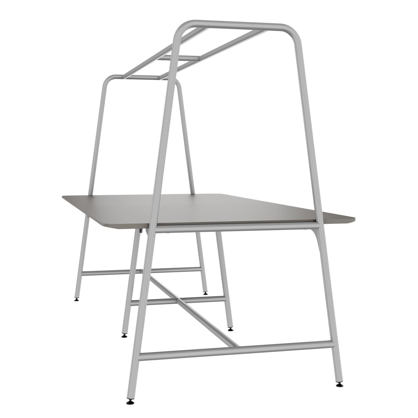 ROUND Multipurpose Tisch | 2400 - 2800  x 740 - 1050 mm, Fenix Grau