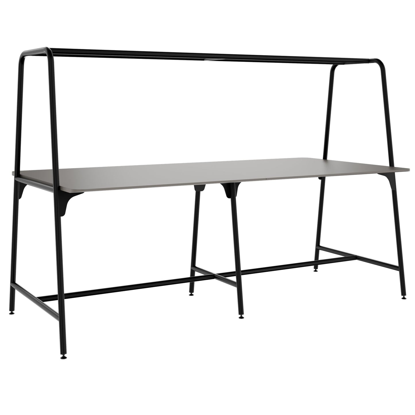 ROUND Multipurpose Tisch | 2400 - 2800  x 740 - 1050 mm, Fenix Grau
