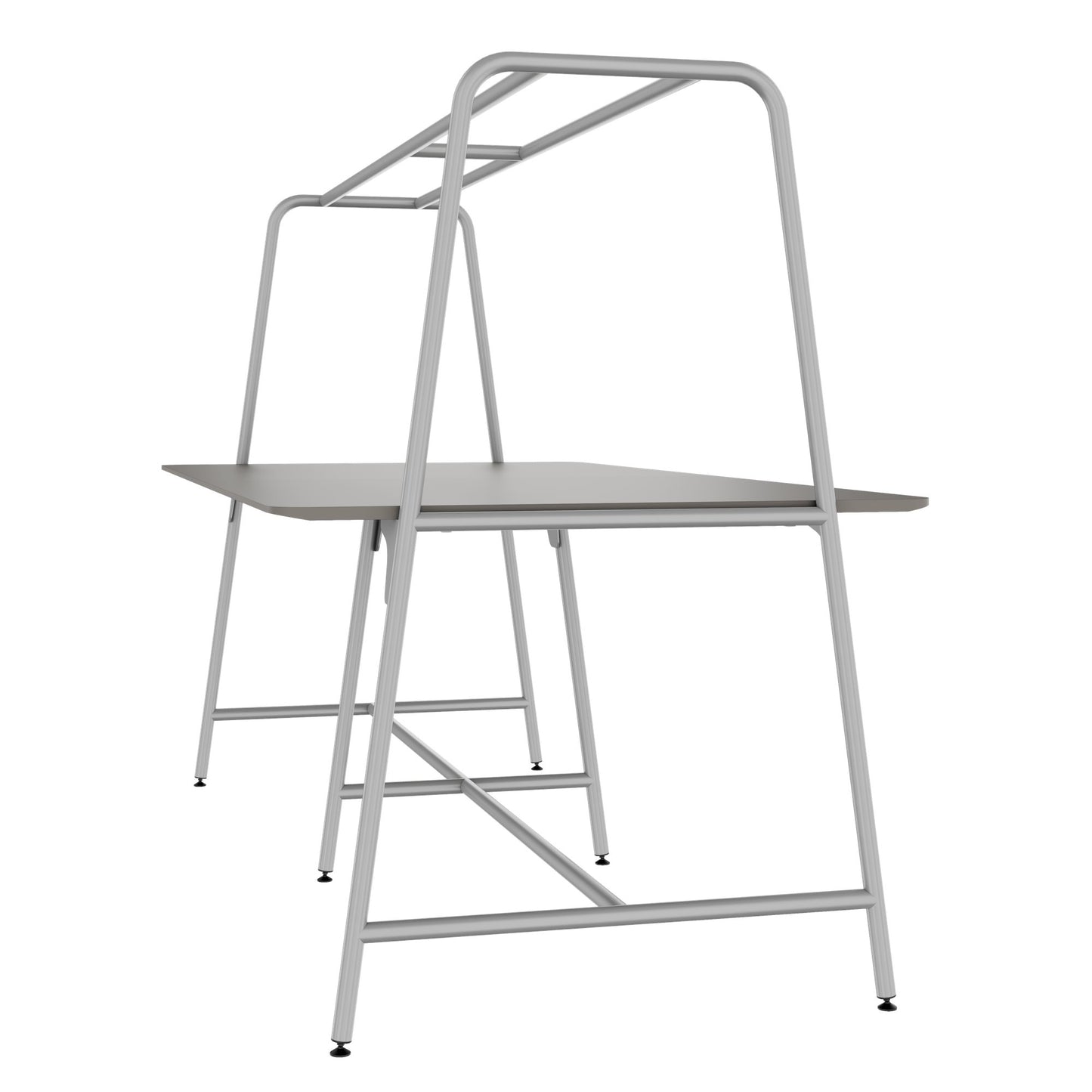 ROUND Multipurpose Tisch | 2400 - 2800  x 740 - 1050 mm, Fenix Grau