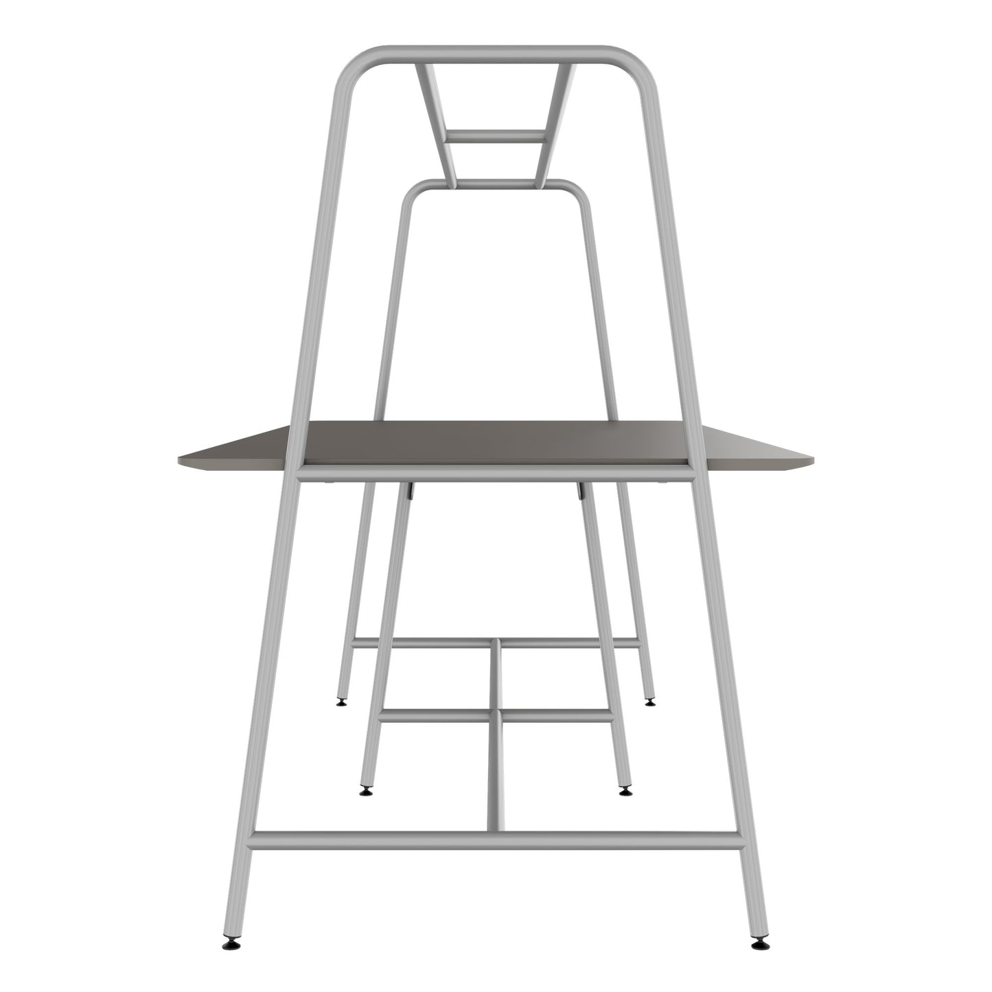 ROUND Multipurpose Tisch | 2400 - 2800  x 740 - 1050 mm, Fenix Grau