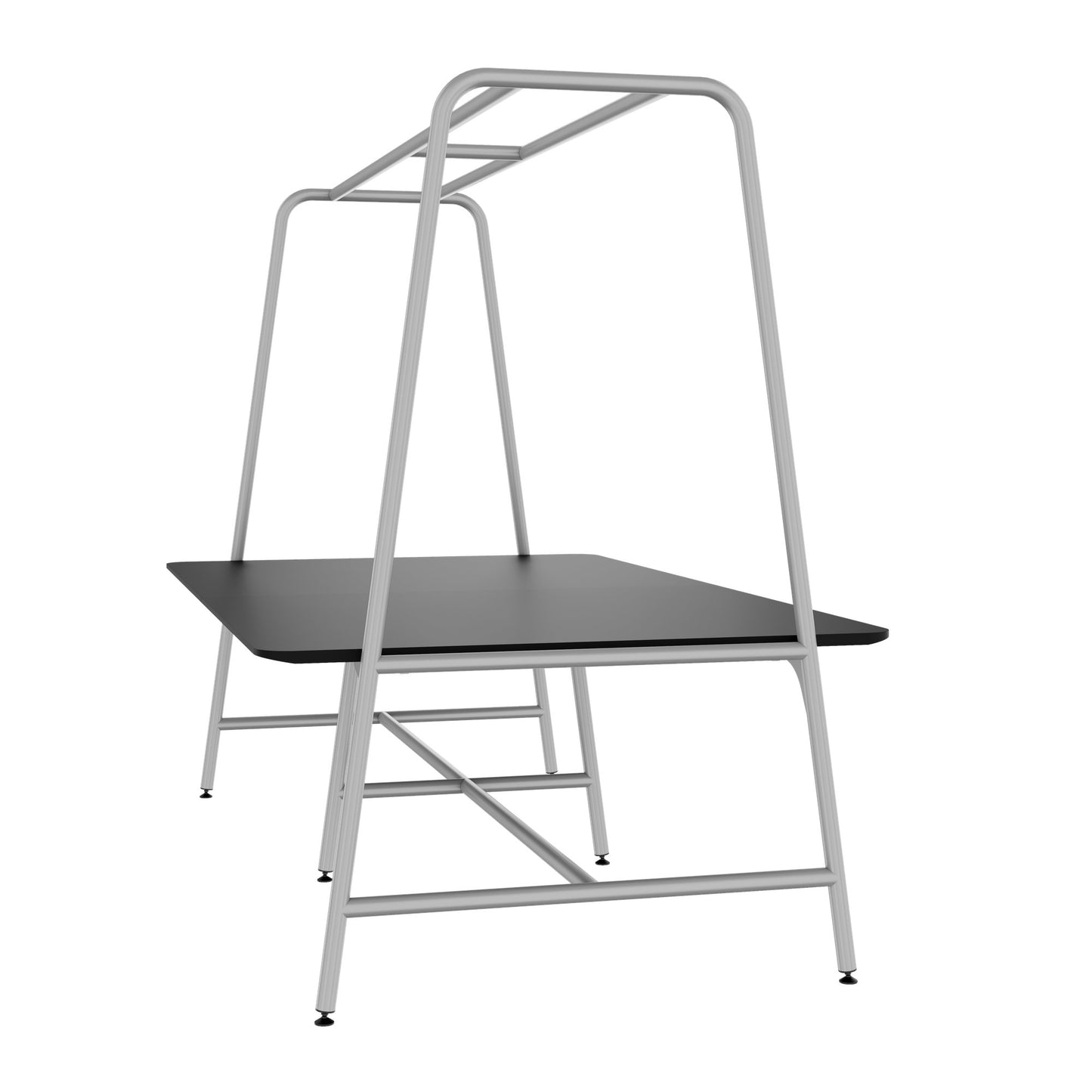 ROUND Multipurpose Tisch | 2400 - 2800 x 740 - 1050 mm, Fenix Schwarz