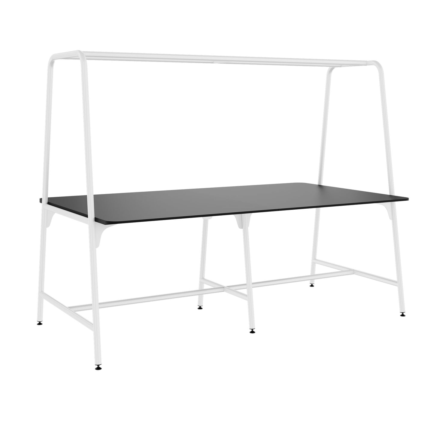 ROUND Multipurpose Tisch | 2400 - 2800 x 740 - 1050 mm, Fenix Schwarz