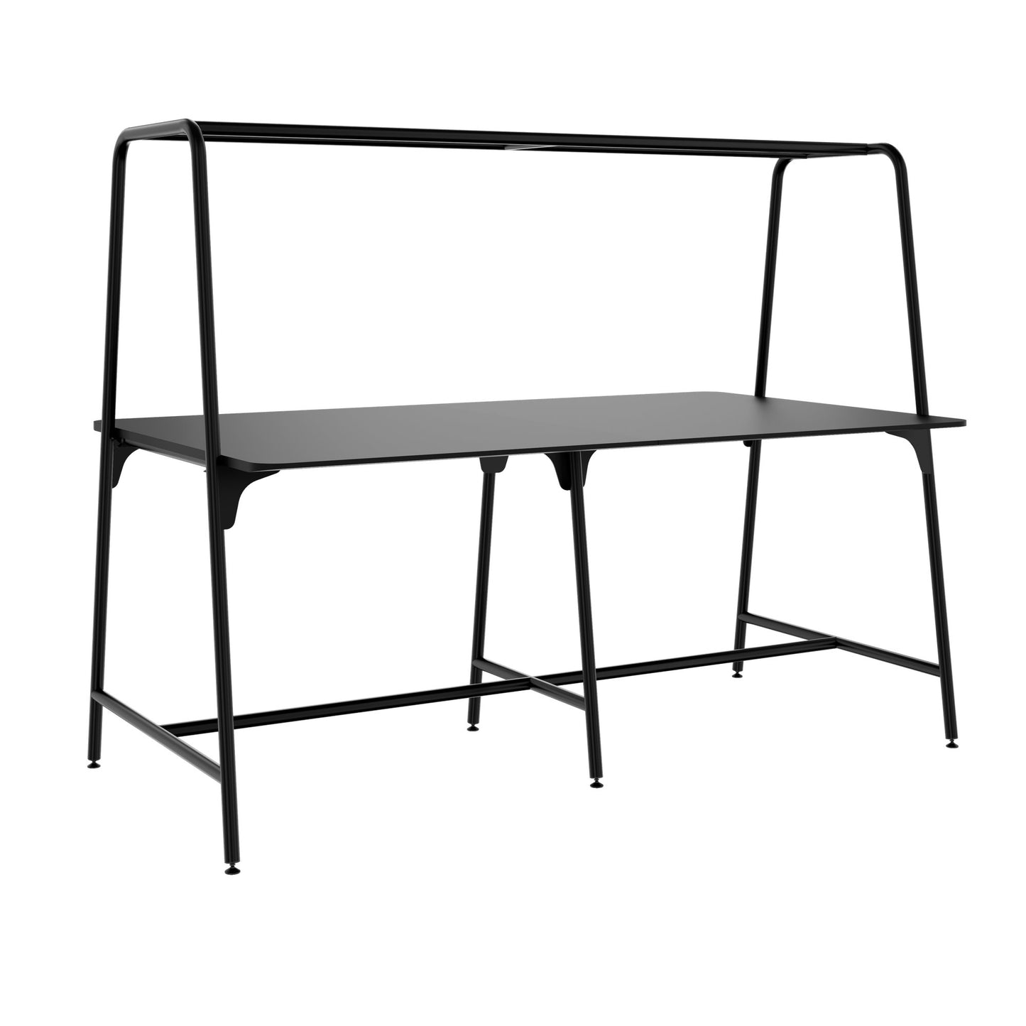 ROUND Multipurpose Tisch | 2400 - 2800 x 740 - 1050 mm, Fenix Schwarz
