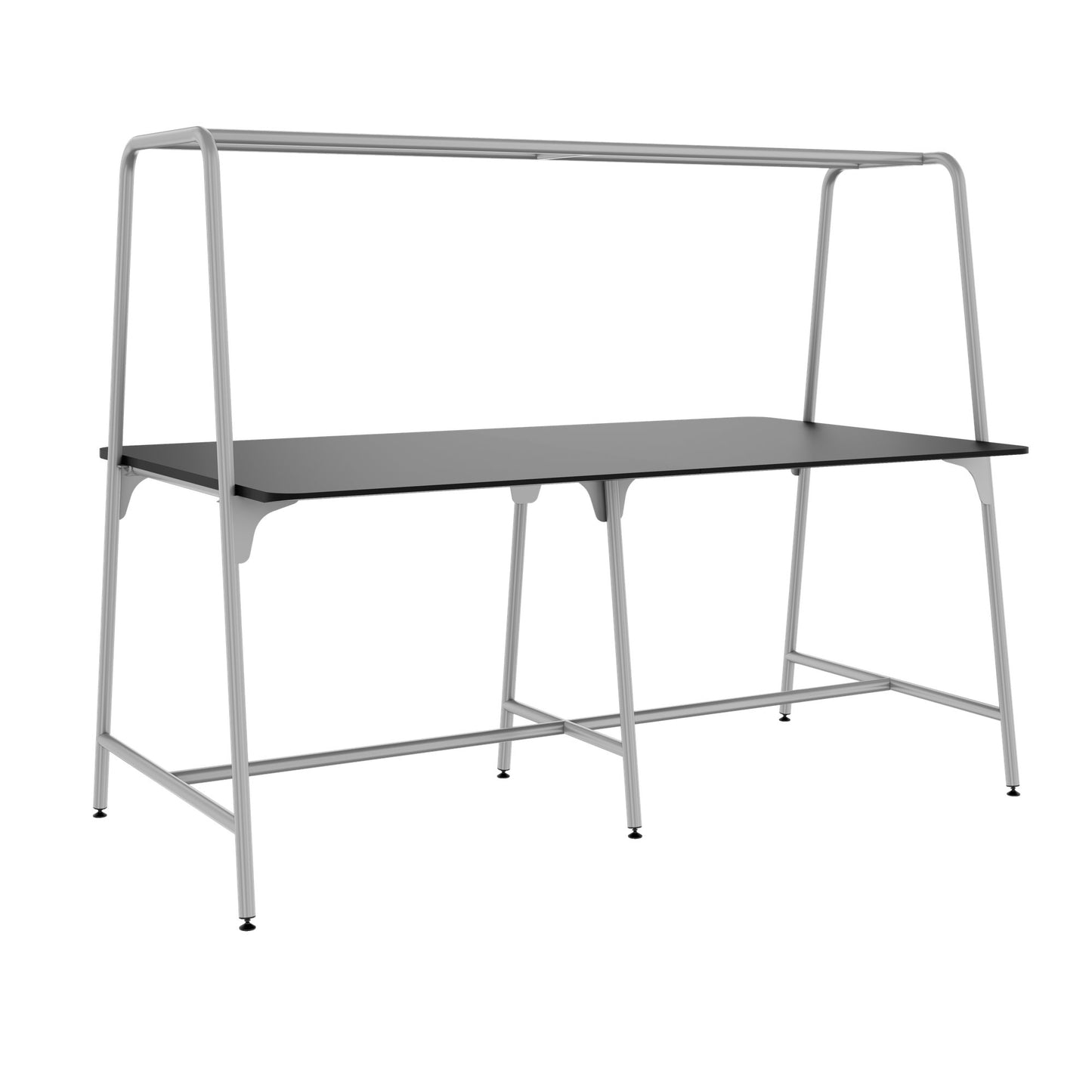 ROUND Multipurpose Tisch | 2400 - 2800 x 740 - 1050 mm, Fenix Schwarz