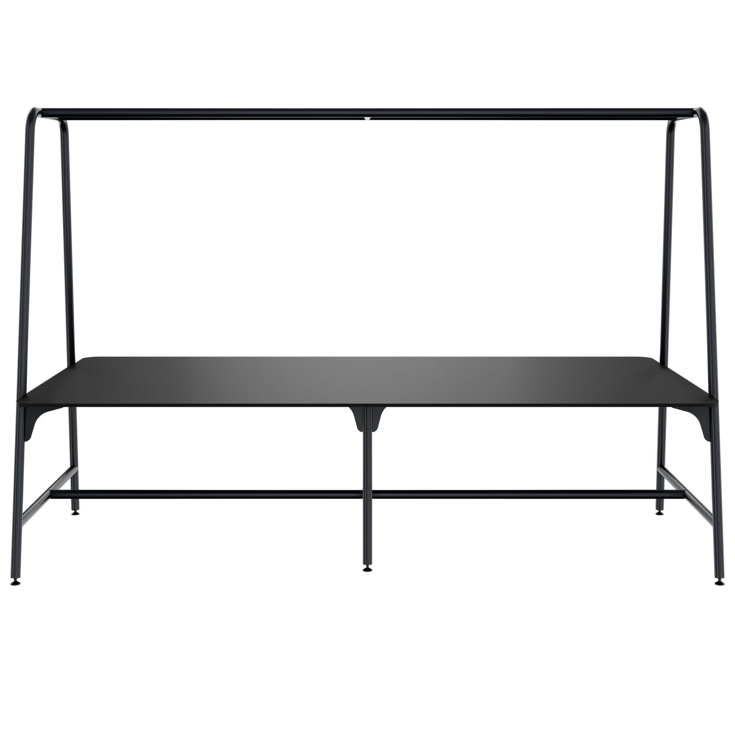 ROUND Multipurpose Tisch | 2400 - 2800 x 740 - 1050 mm, Fenix Schwarz