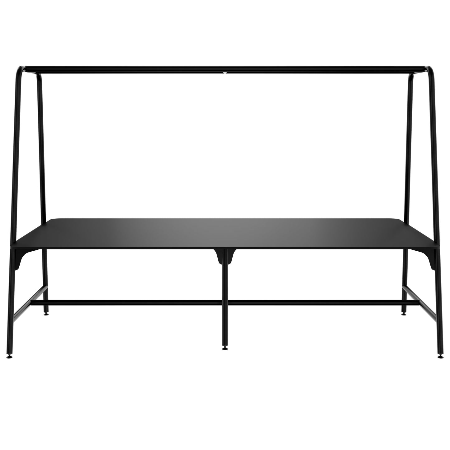 ROUND Multipurpose Tisch | 2400 - 2800 x 740 - 1050 mm, Fenix Schwarz
