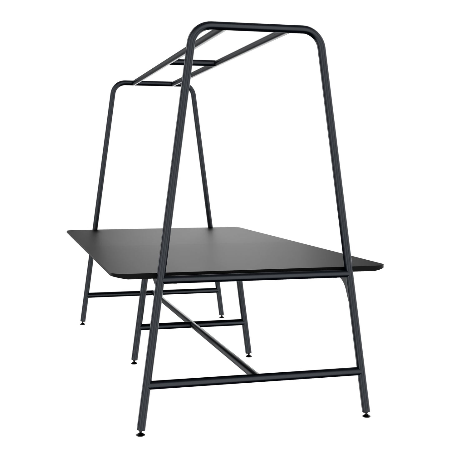 ROUND Multipurpose Tisch | 2400 - 2800 x 740 - 1050 mm, Fenix Schwarz