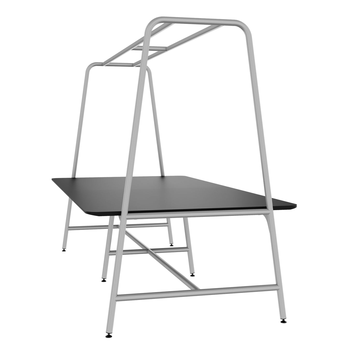 ROUND Multipurpose Tisch | 2400 - 2800 x 740 - 1050 mm, Fenix Schwarz