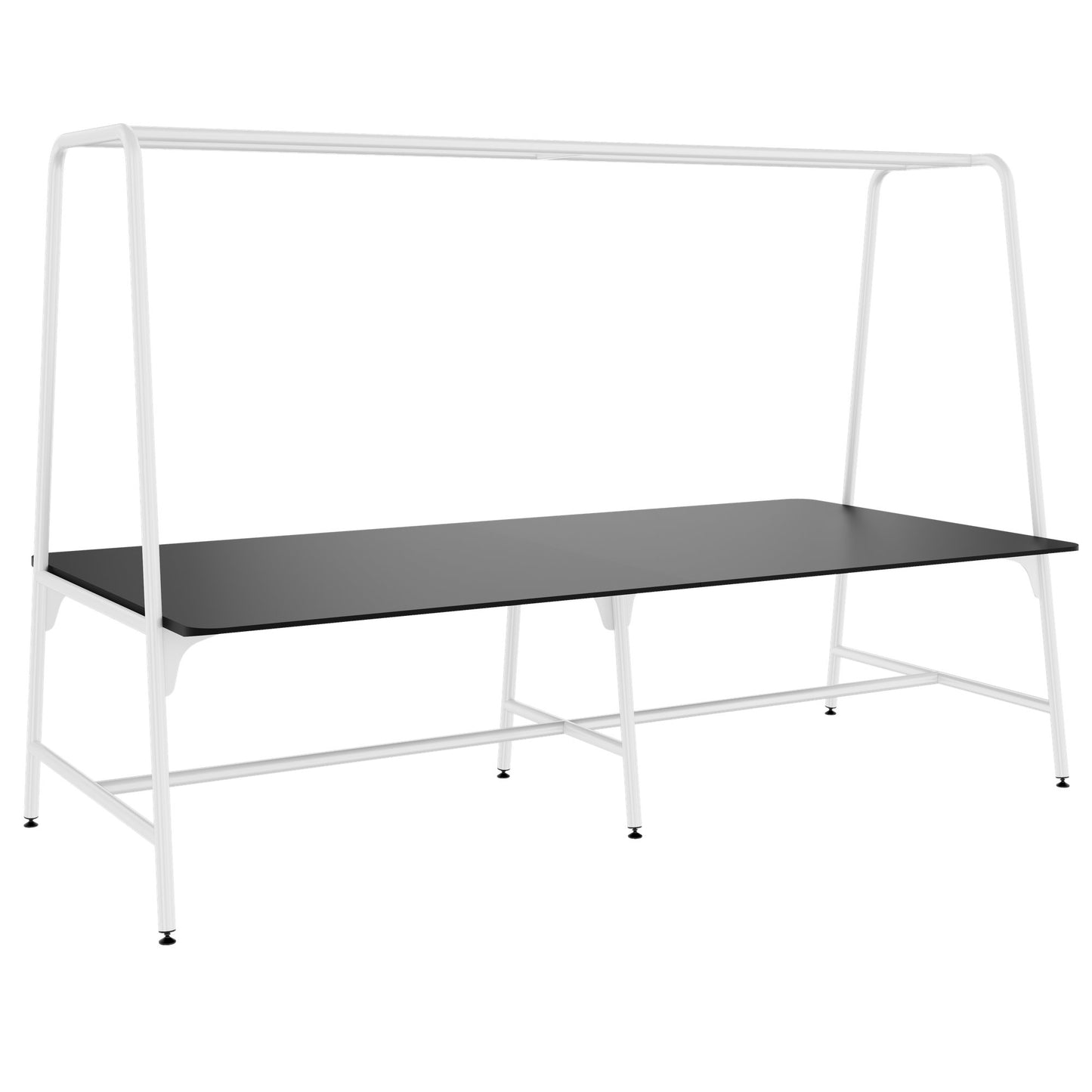 ROUND Multipurpose Tisch | 2400 - 2800 x 740 - 1050 mm, Fenix Schwarz