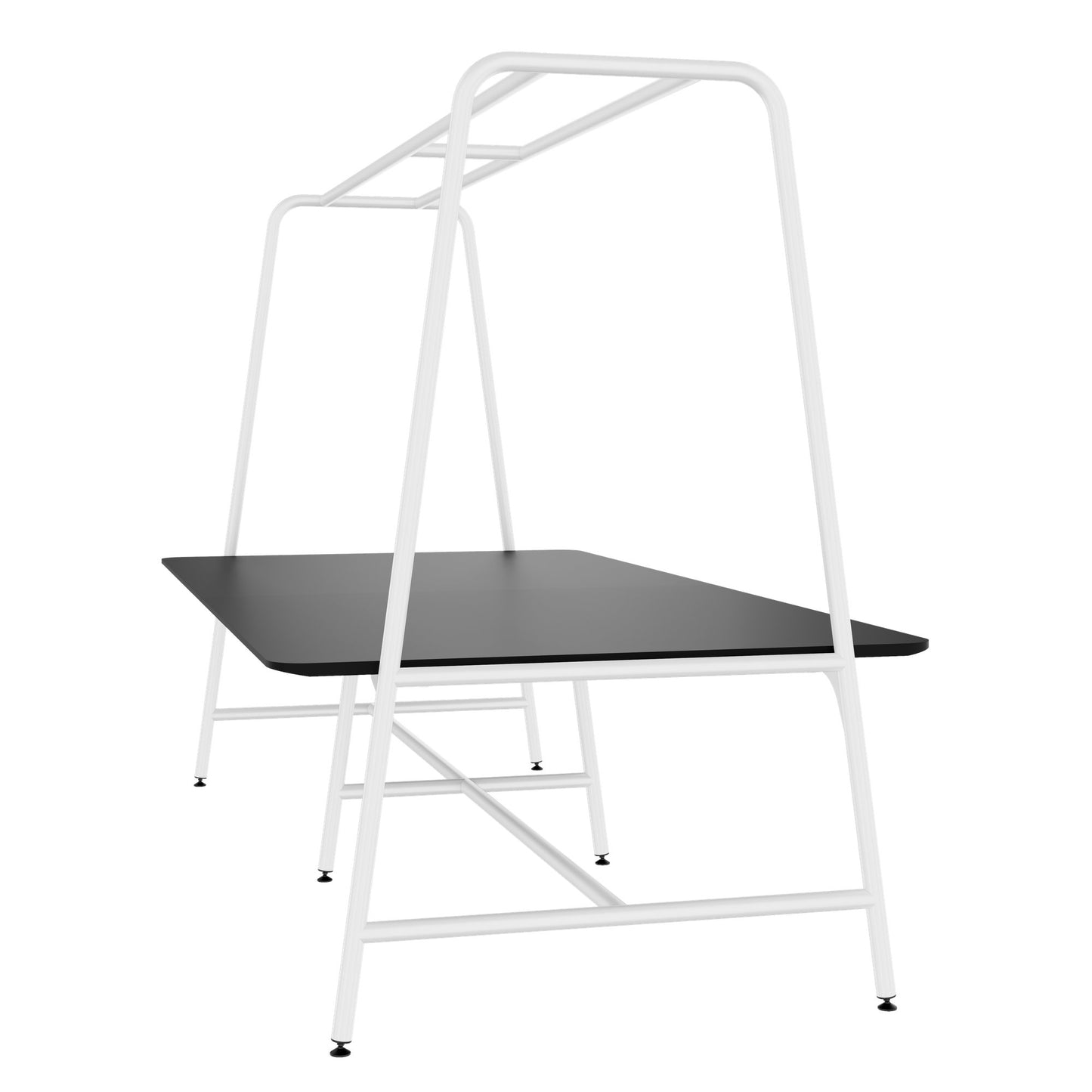 ROUND Multipurpose Tisch | 2400 - 2800 x 740 - 1050 mm, Fenix Schwarz