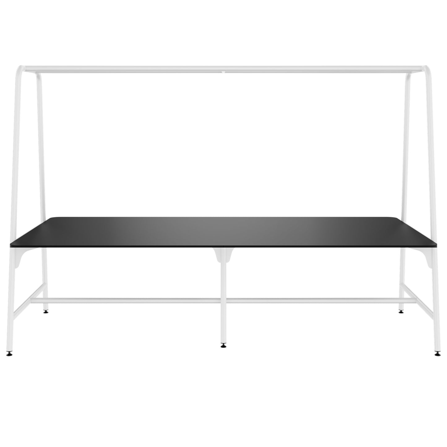 ROUND Multipurpose Tisch | 2400 - 2800 x 740 - 1050 mm, Fenix Schwarz